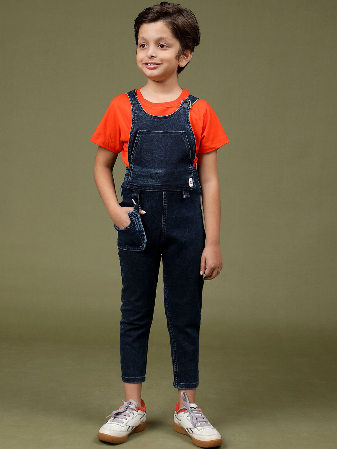 TALES & STORIES Boys Ankle-Length Straight Leg Dungarees