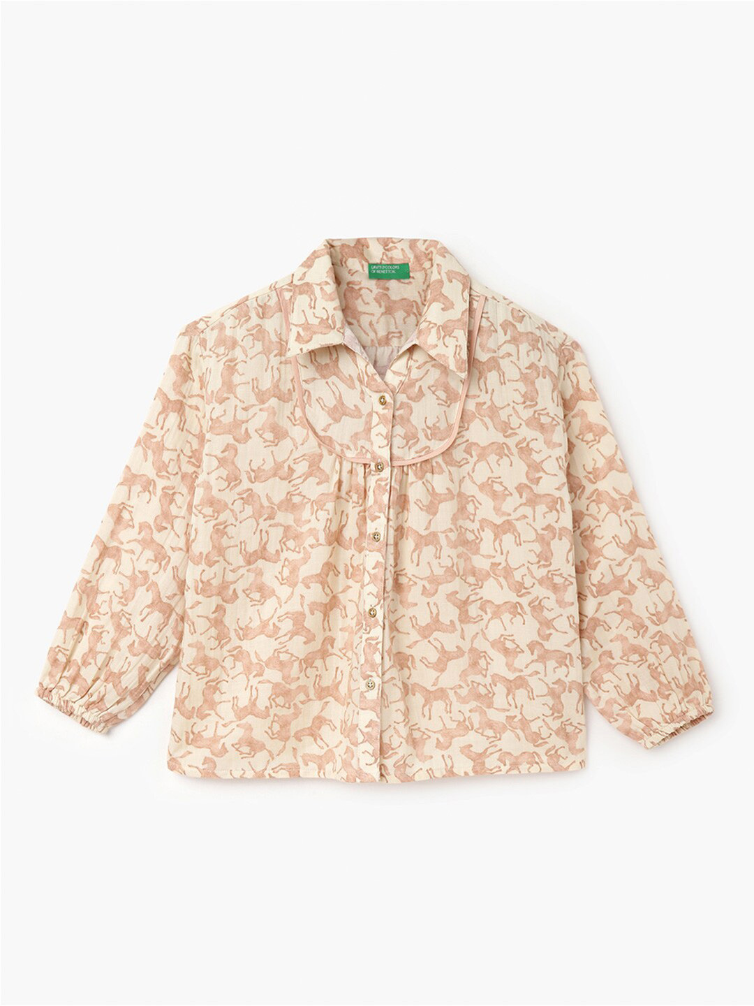 United Colors of Benetton Floral Print Shirt Style Top