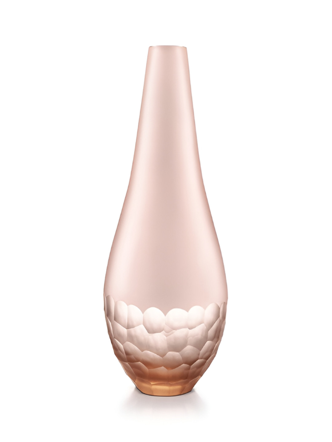 Perenne Design Rosa Pink Self Design Cylindrical Glass Flower Vase
