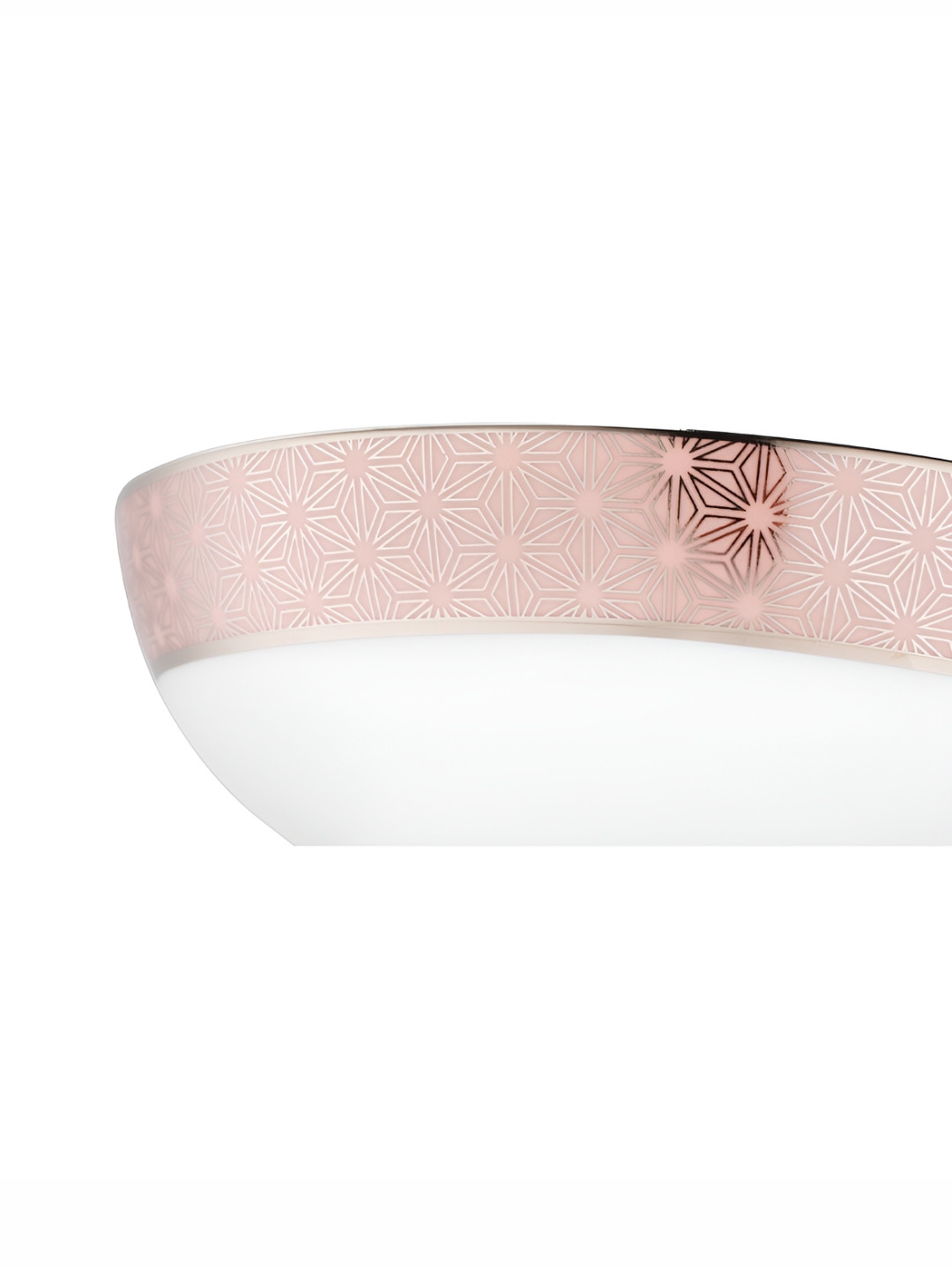 Perenne Design Pink & White 2 Pieces Floral Printed Bone China Glossy Bowl