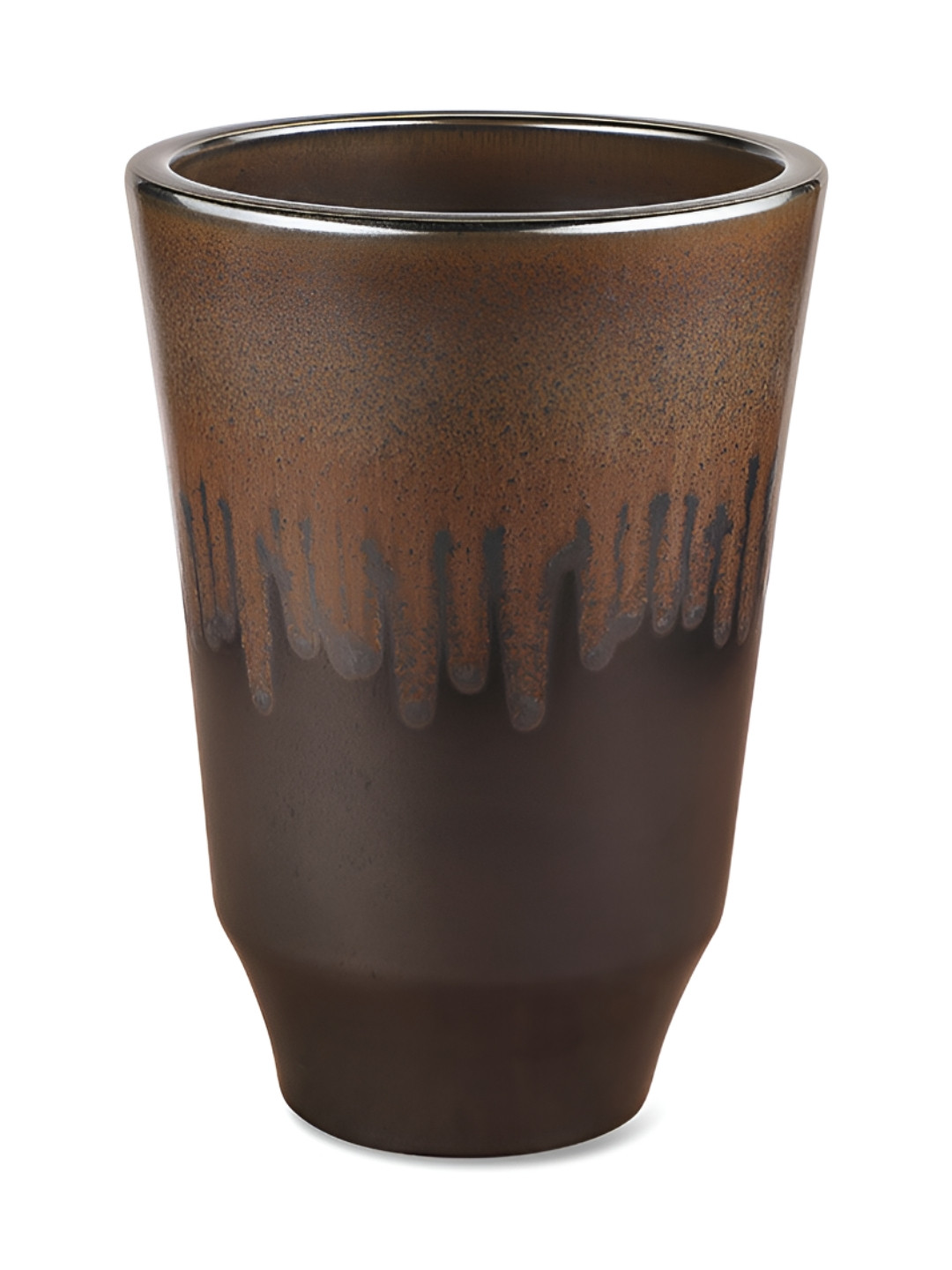 Perenne Design Tierra Brown Self Design Rectangle Ceramic Flower Vase