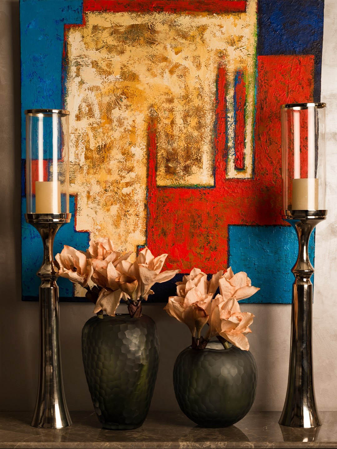 Perenne Design Transparent Hurricane Pillar Candle Holder