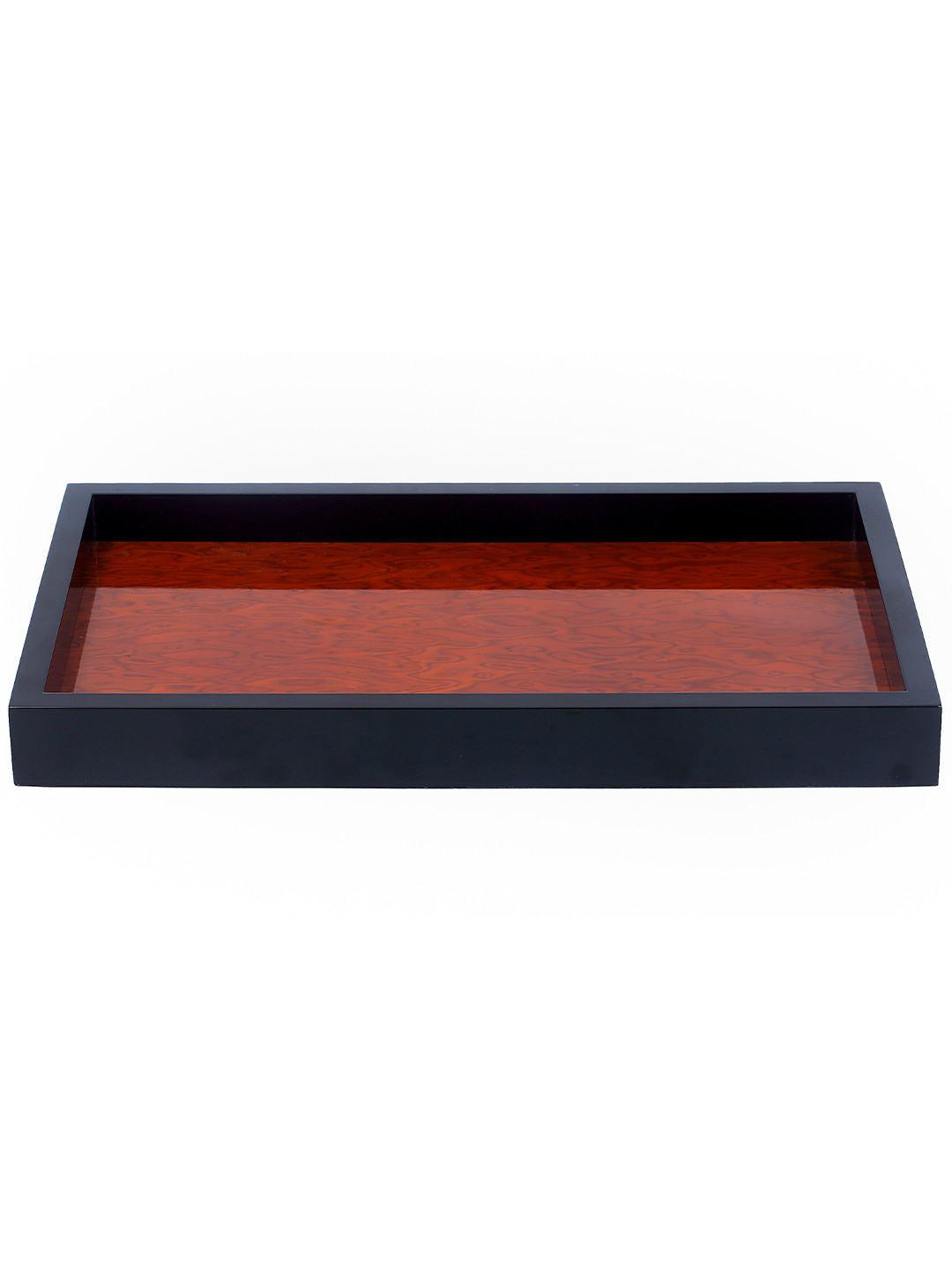 Perenne Design Brown & Black Printed Wooden Tray