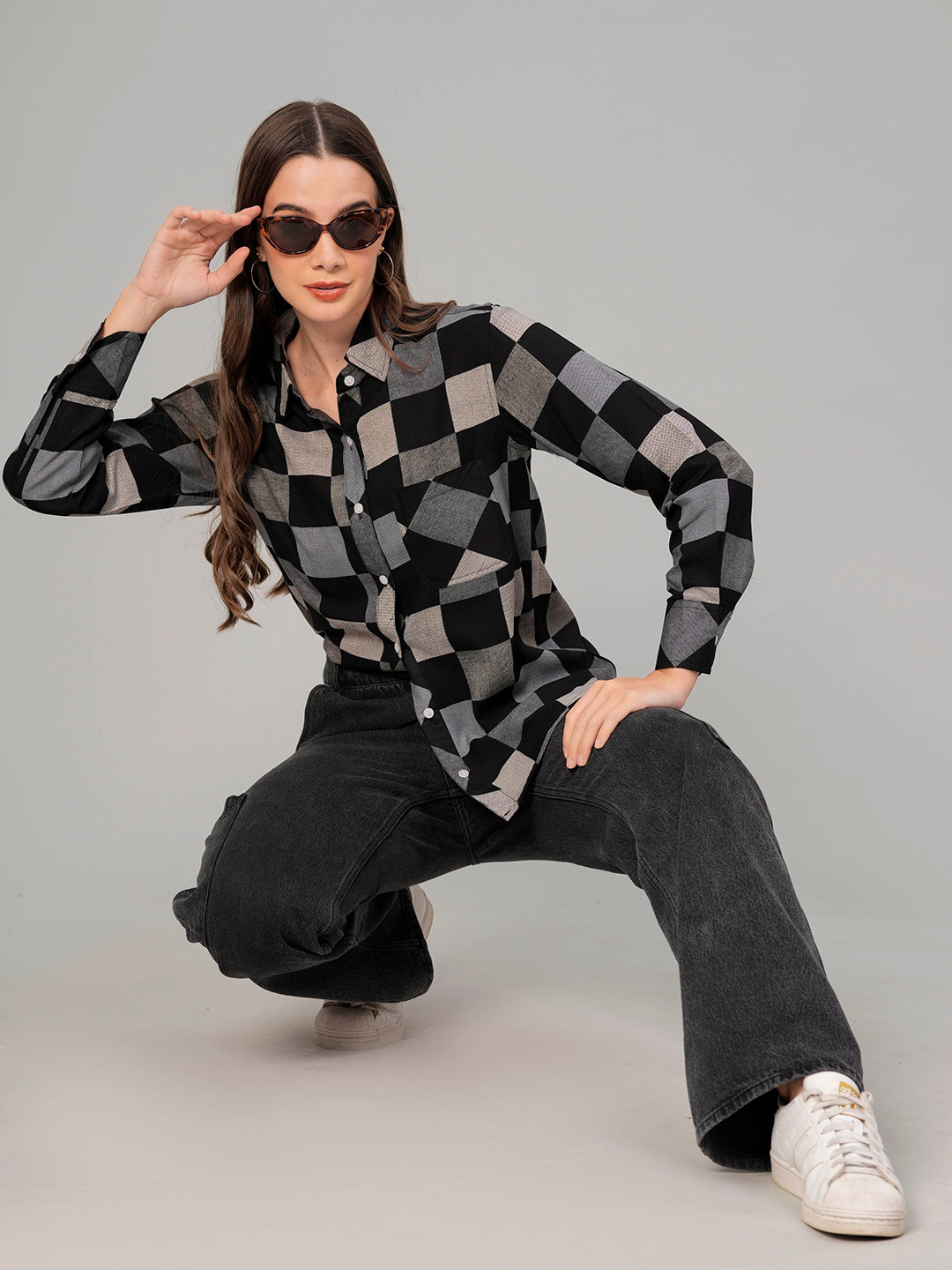 DAEVISH Comfort Buffalo Checked Printed Casual Shirt