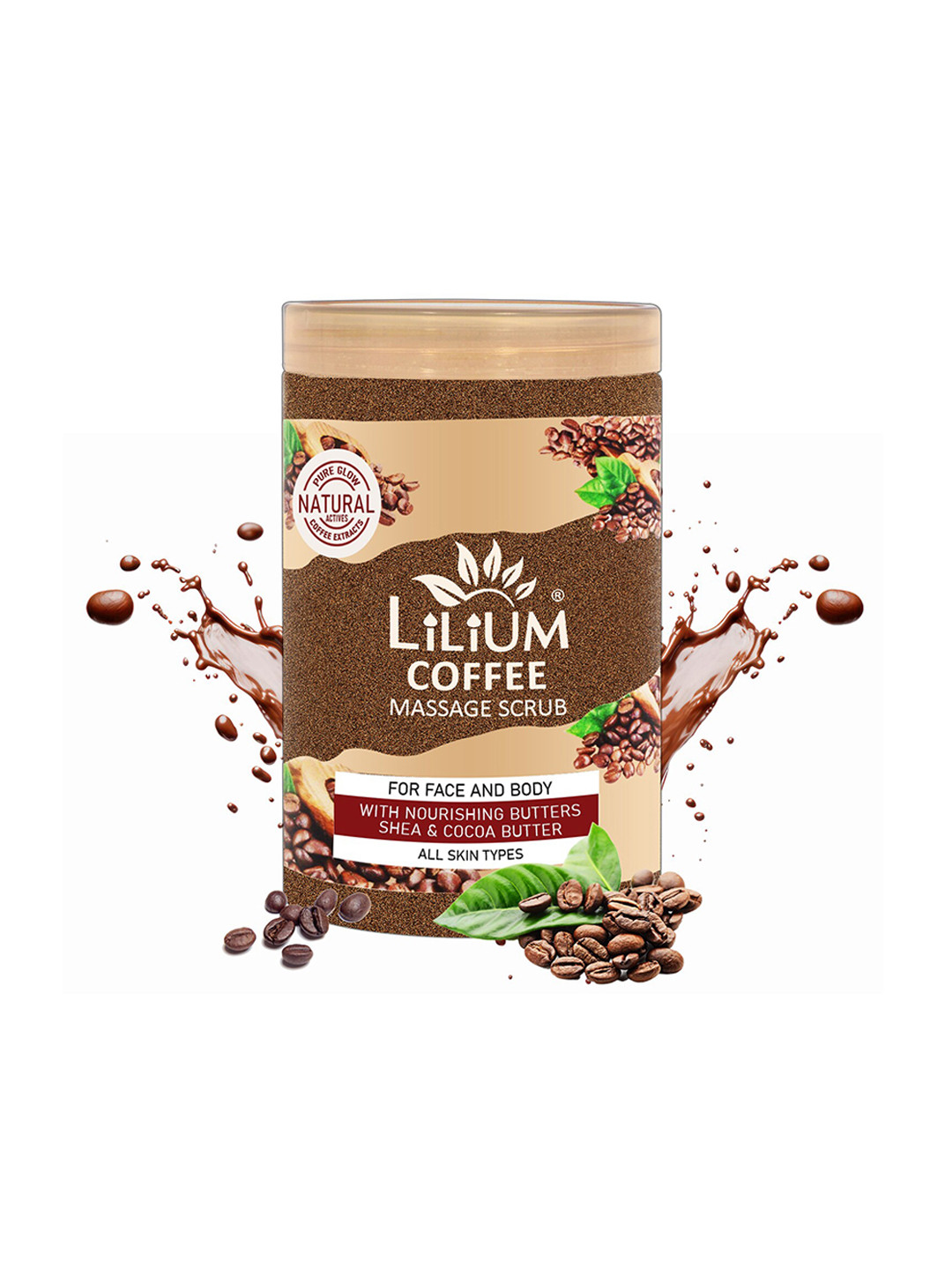 Lilium Foaming Coffee Massage Scrub for Face & Body - 500ml