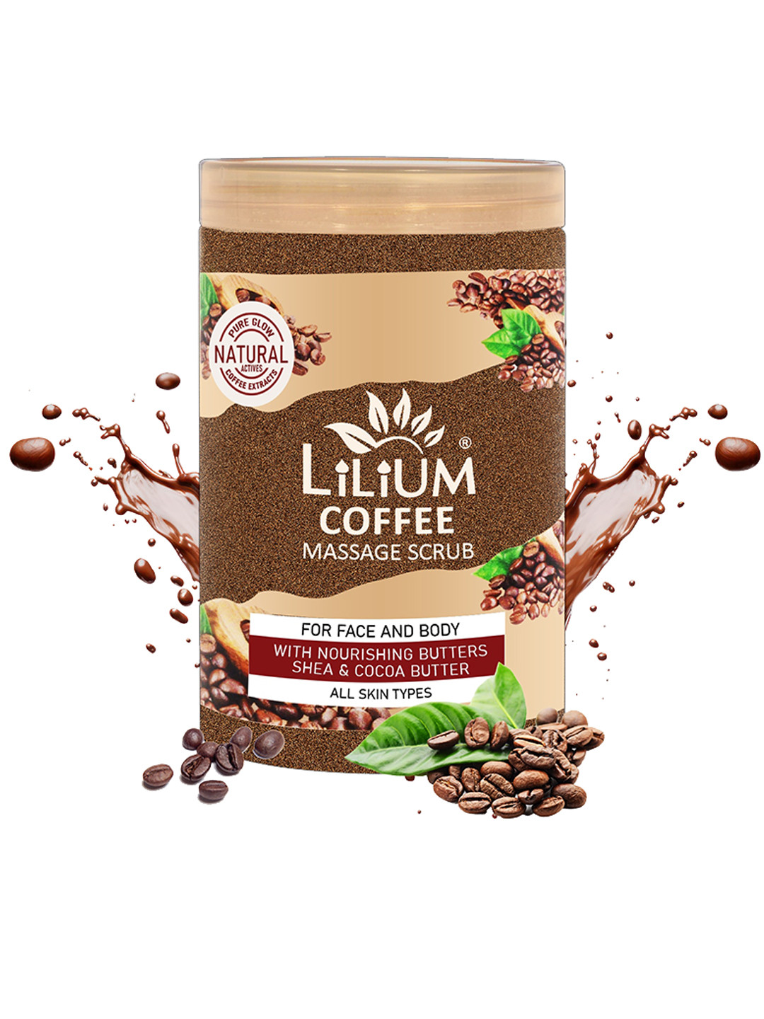 Lilium Foaming Coffee Massage Scrub for Face & Body - 900ml