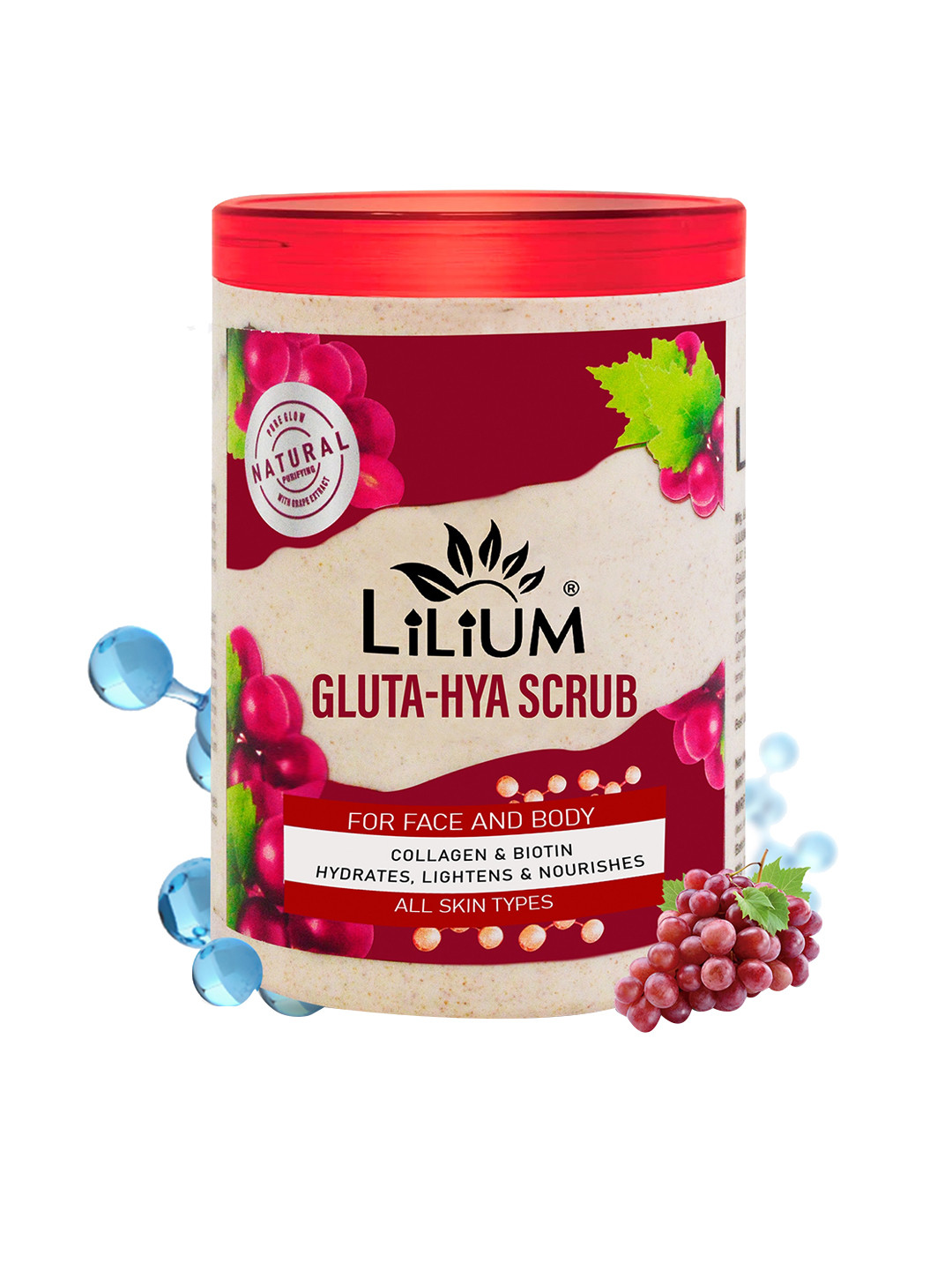 Lilium Gluta-Hya Revitalizing Massage Scrub for Face & Body - 900ml