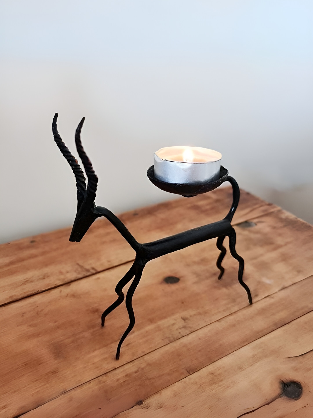 Peepul Tree 2 Pieces Bastar Iron Deer Tealight Holder