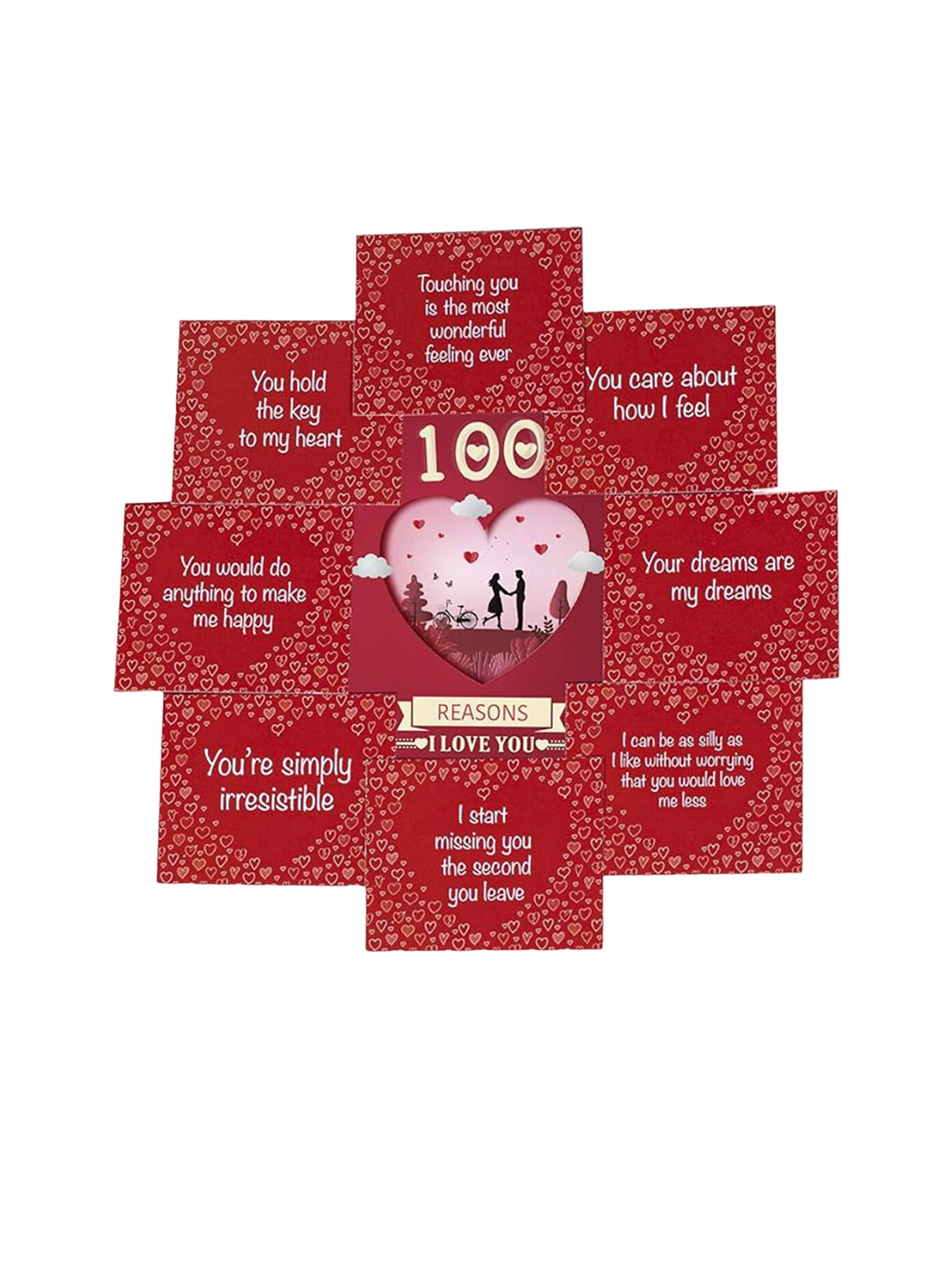 Kaameri Bazaar Red Craft Paper Box Valentine'S Day Gift