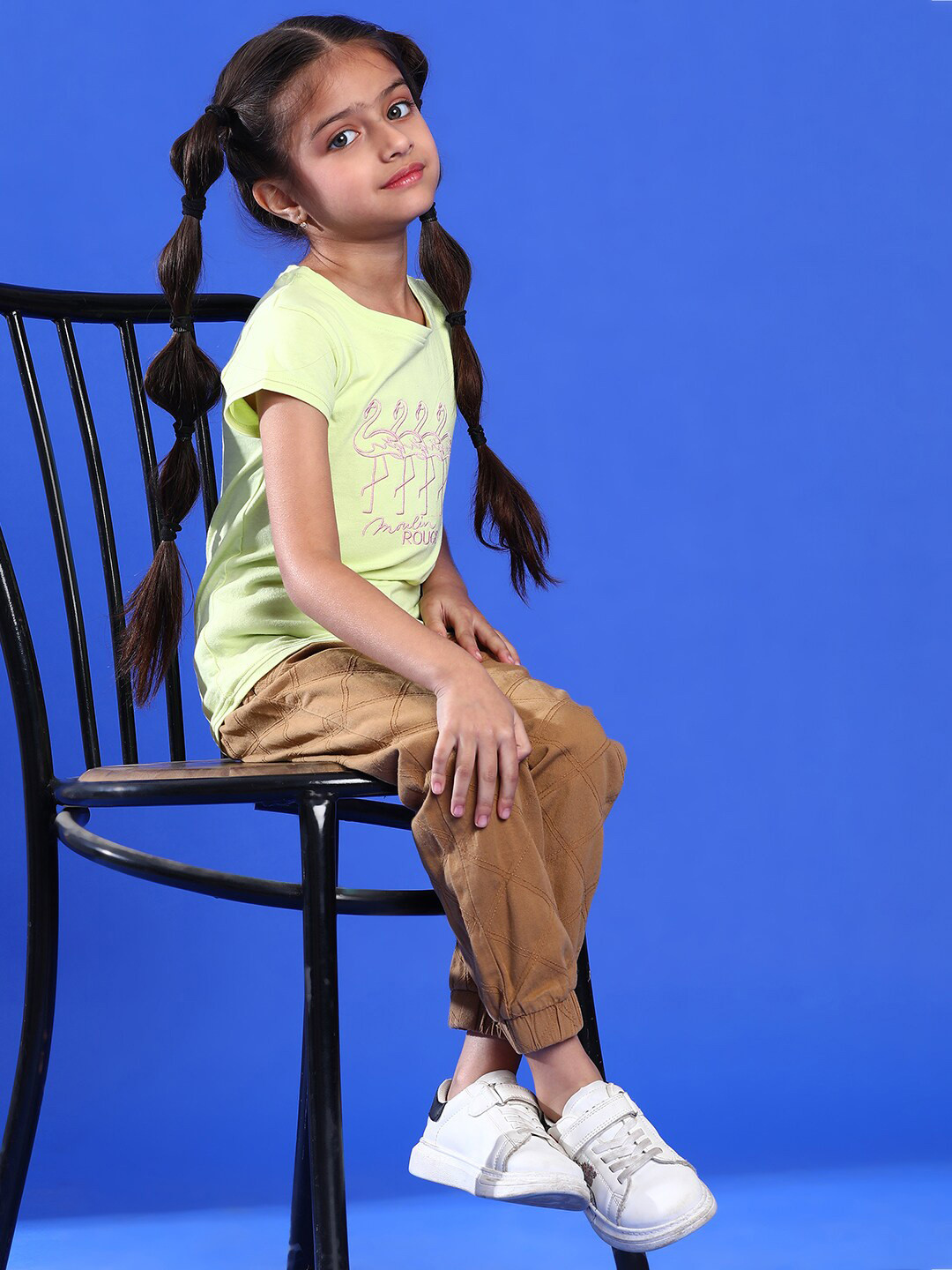 TALES & STORIES Girls Mid-Rise Quilted Joggers