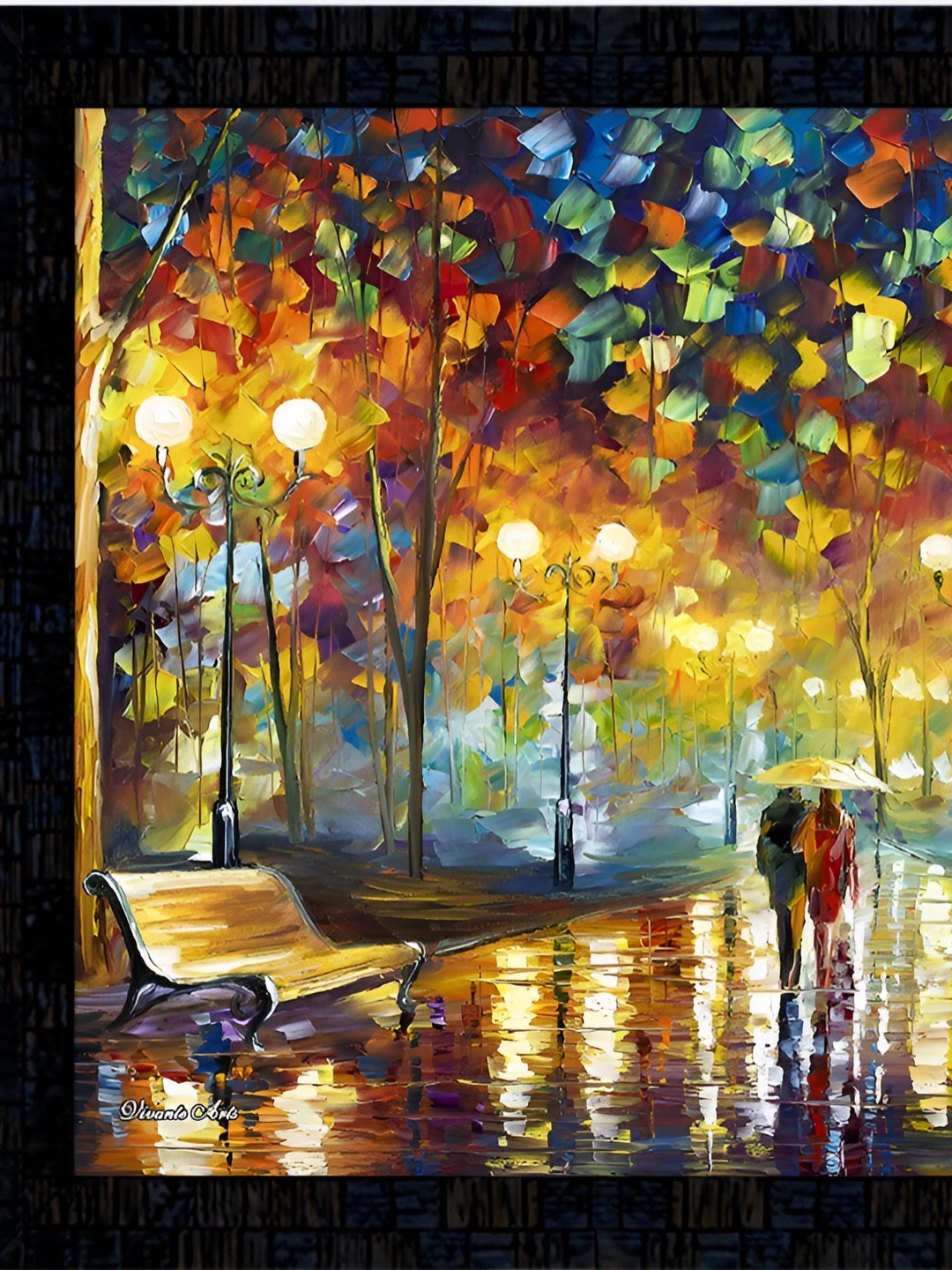 PnF Black & Yellow Wooden Floral & Botanical Wall Art