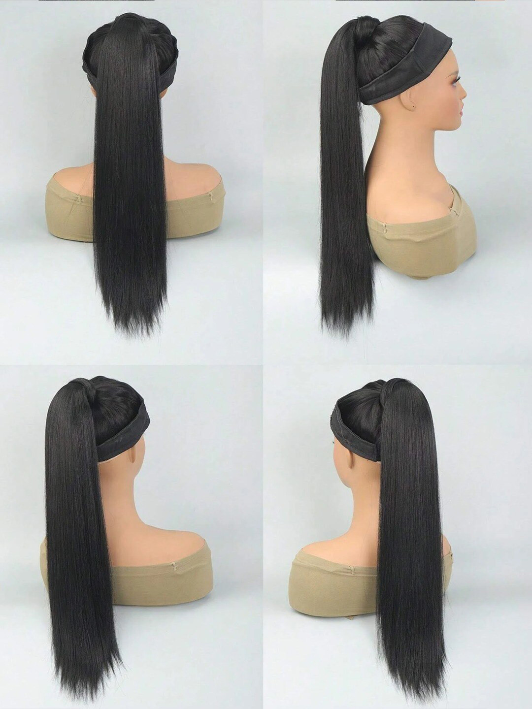 Krelin Straight Ponytail  Hair Extension - Black