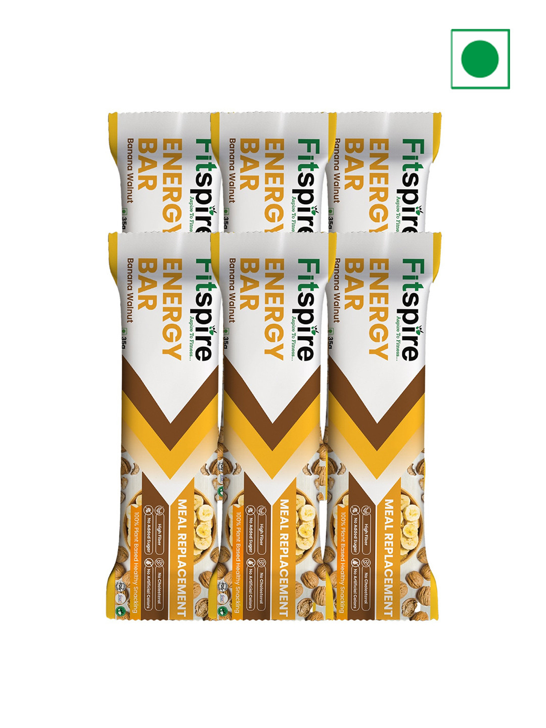 FITSPIRE Pack 6 Banana Energy Basr-20g Each