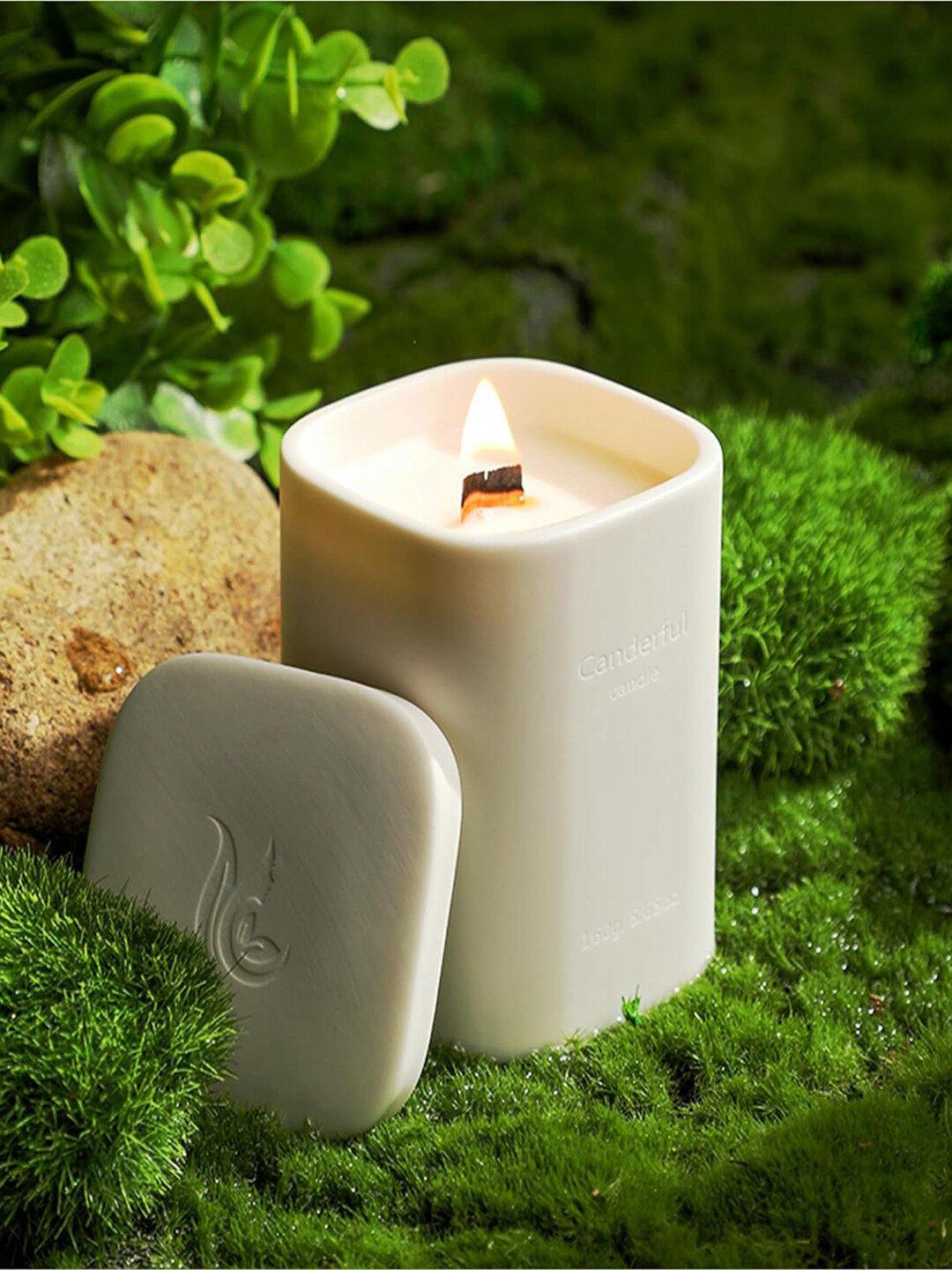 Kuber Industries For Wedding Valentines Day Gifts Sandal Solid Square Regular Jar Candles