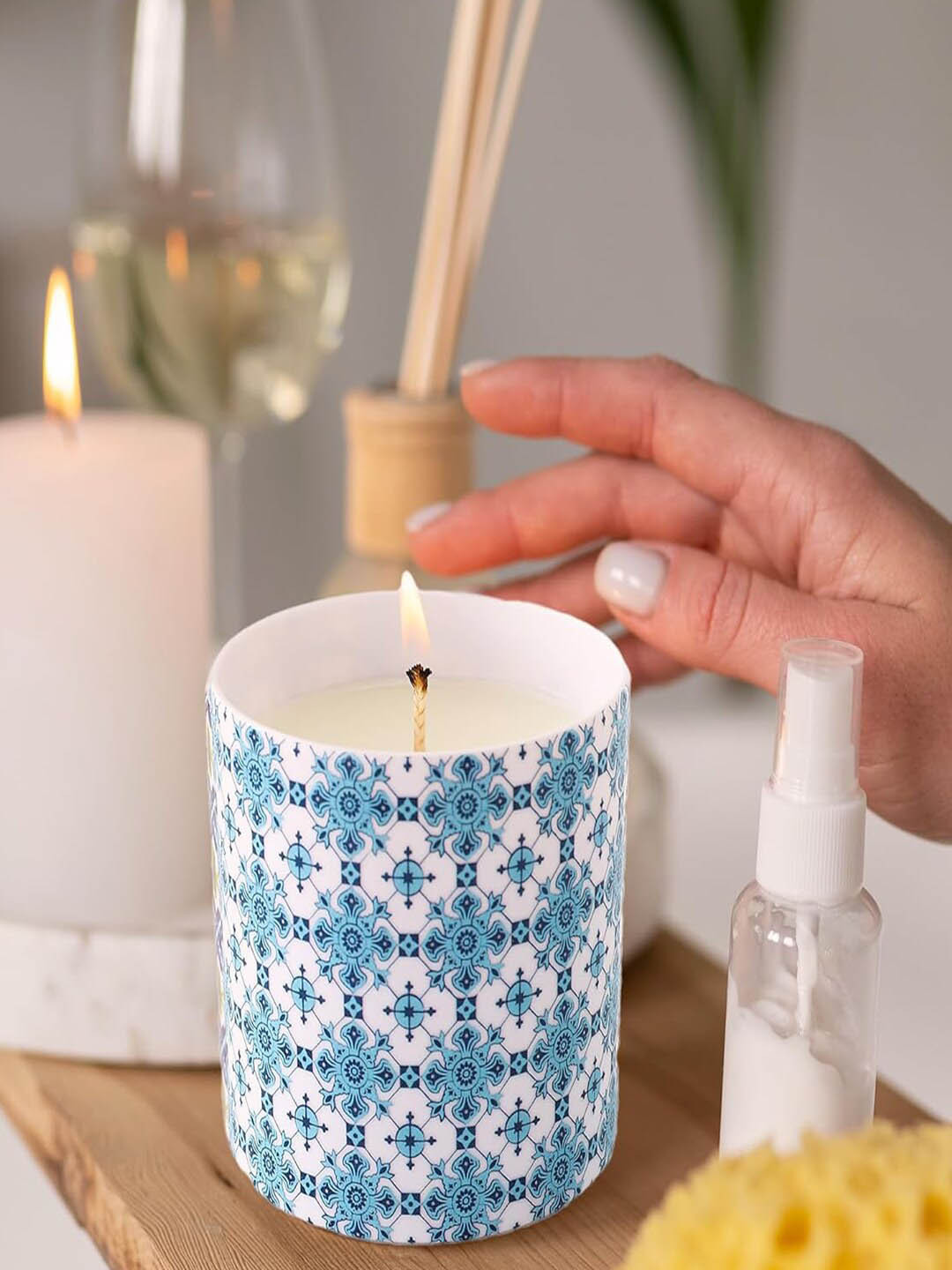 Kuber Industries For Wedding Valentines Day Gifts The Phantom Of Magic Wood Jar Candles