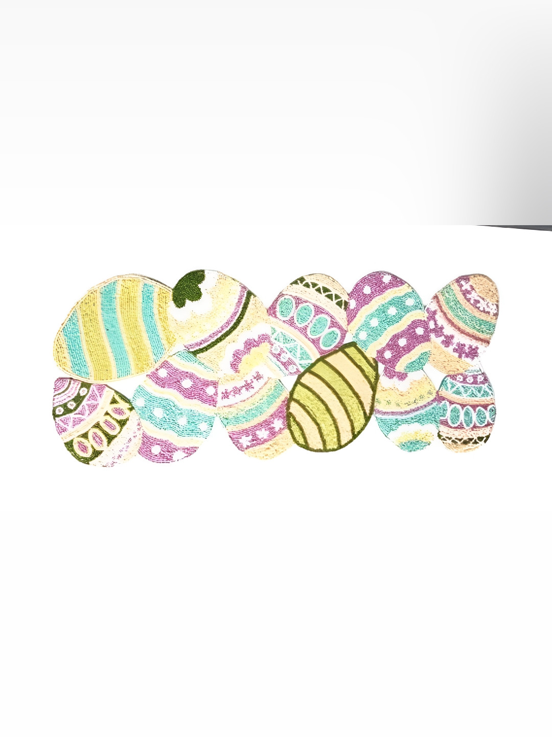 YWULY Yellow & Purple Embellished Abstract Shaped Dining Table Runner