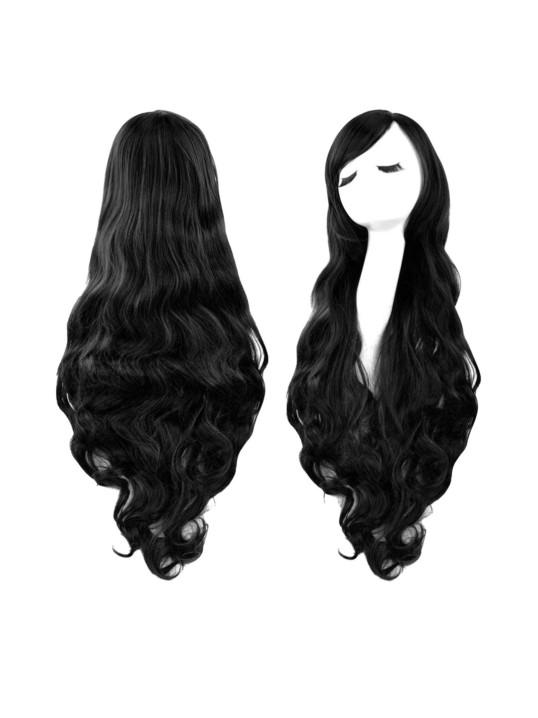 VAGHBHATT Full Head Synthetic Hair Extension - Black 47
