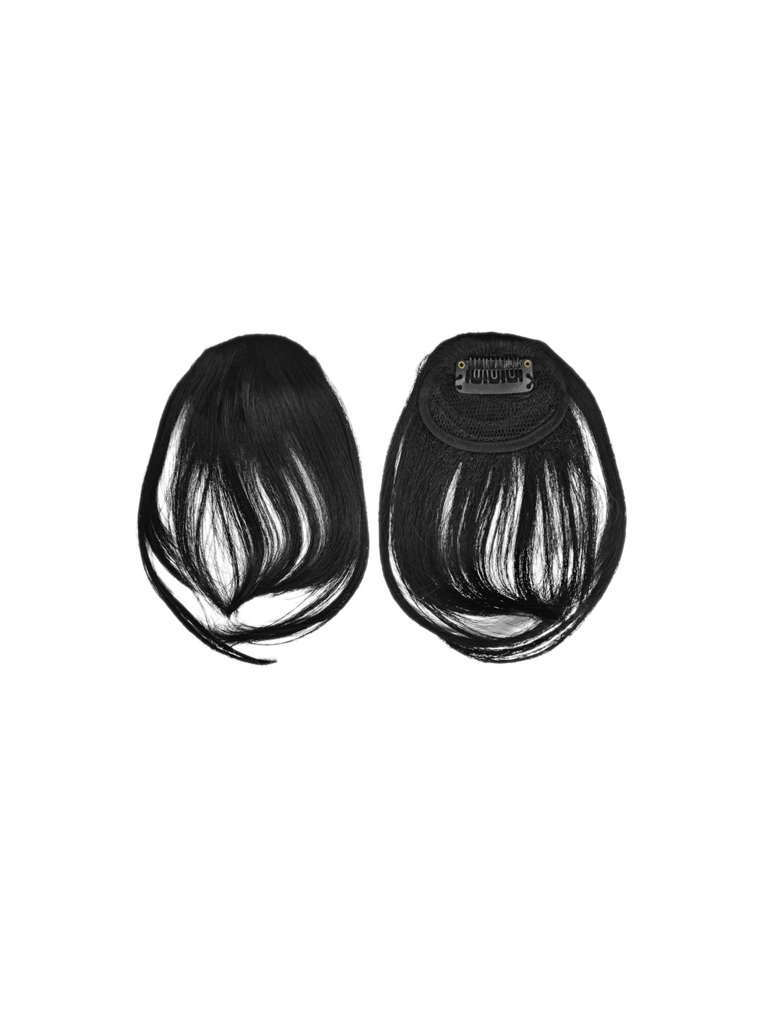 VAGHBHATT Clip-On Bangs Fringe Hair Extension - Black 18