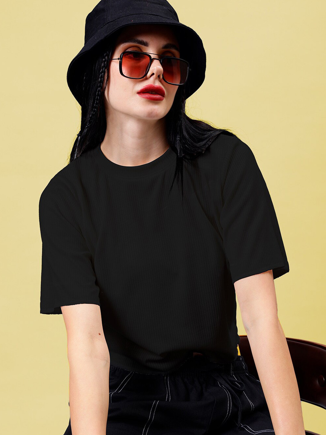 Mad Over Print Short Sleeves Cotton Crop Tshirt