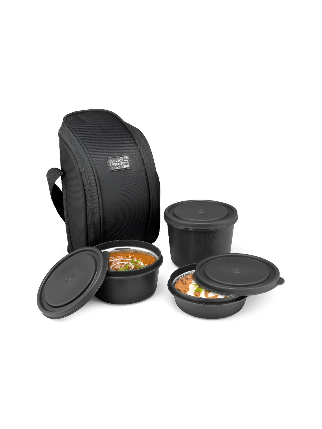 Classic Essentials Supreme All in One Microwave Safe 4PCs Lunch Box With Spoon and Fork