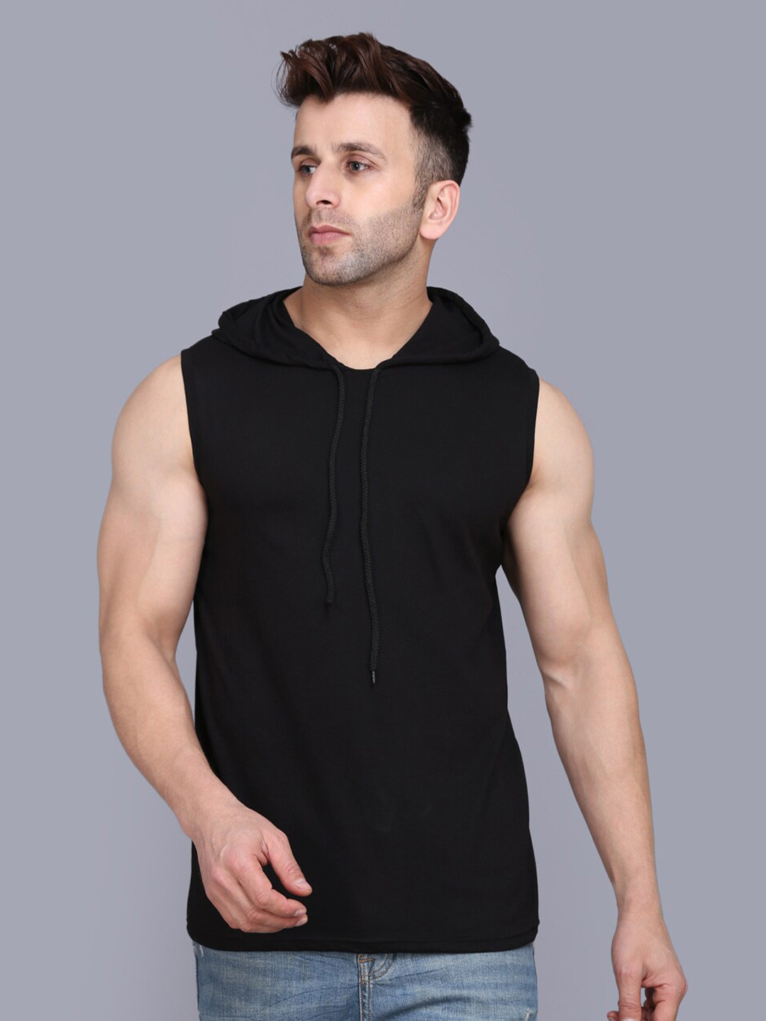 SLOWLORIS Sleeveless Hooded T-shirt