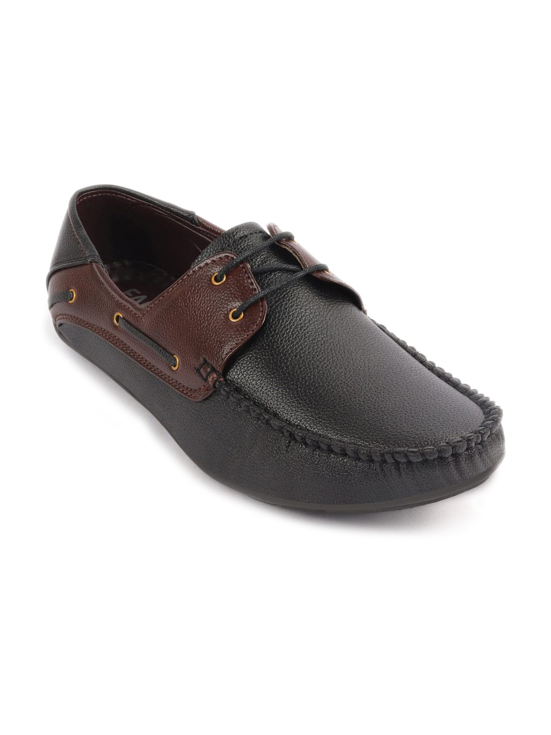 FAUSTO Men Textured Round Toe Memory Foam Lightweight Boat Shoes