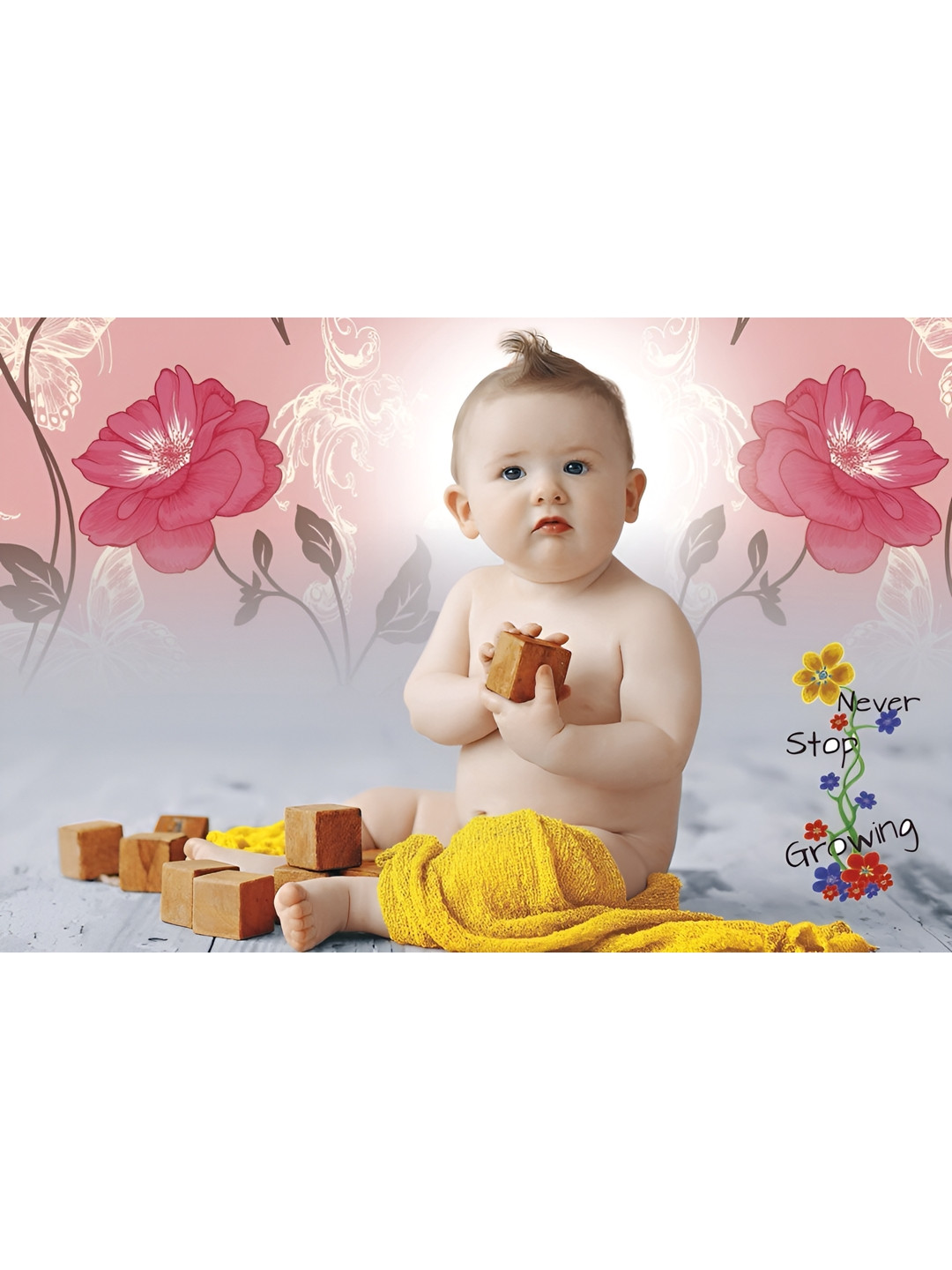 PnF Pink & Yellow Paper Wall Decals and Stickers