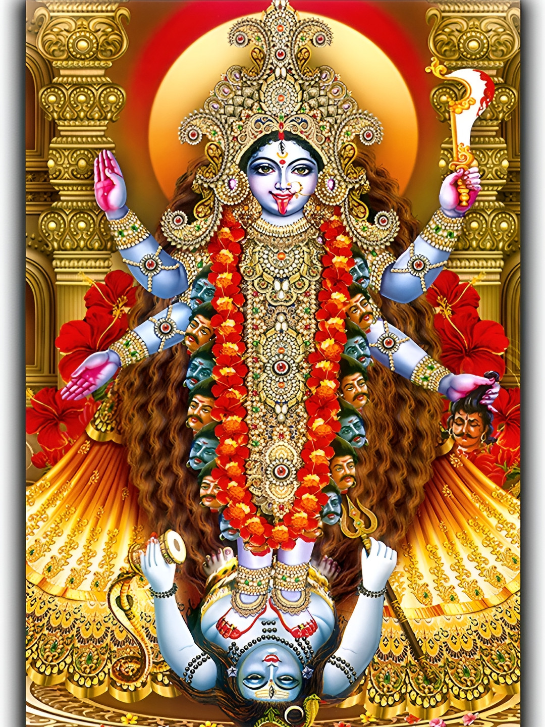 PnF Bengal Kali Mata Paper Wall Rectangle Photographs Wall Art - 12x18In