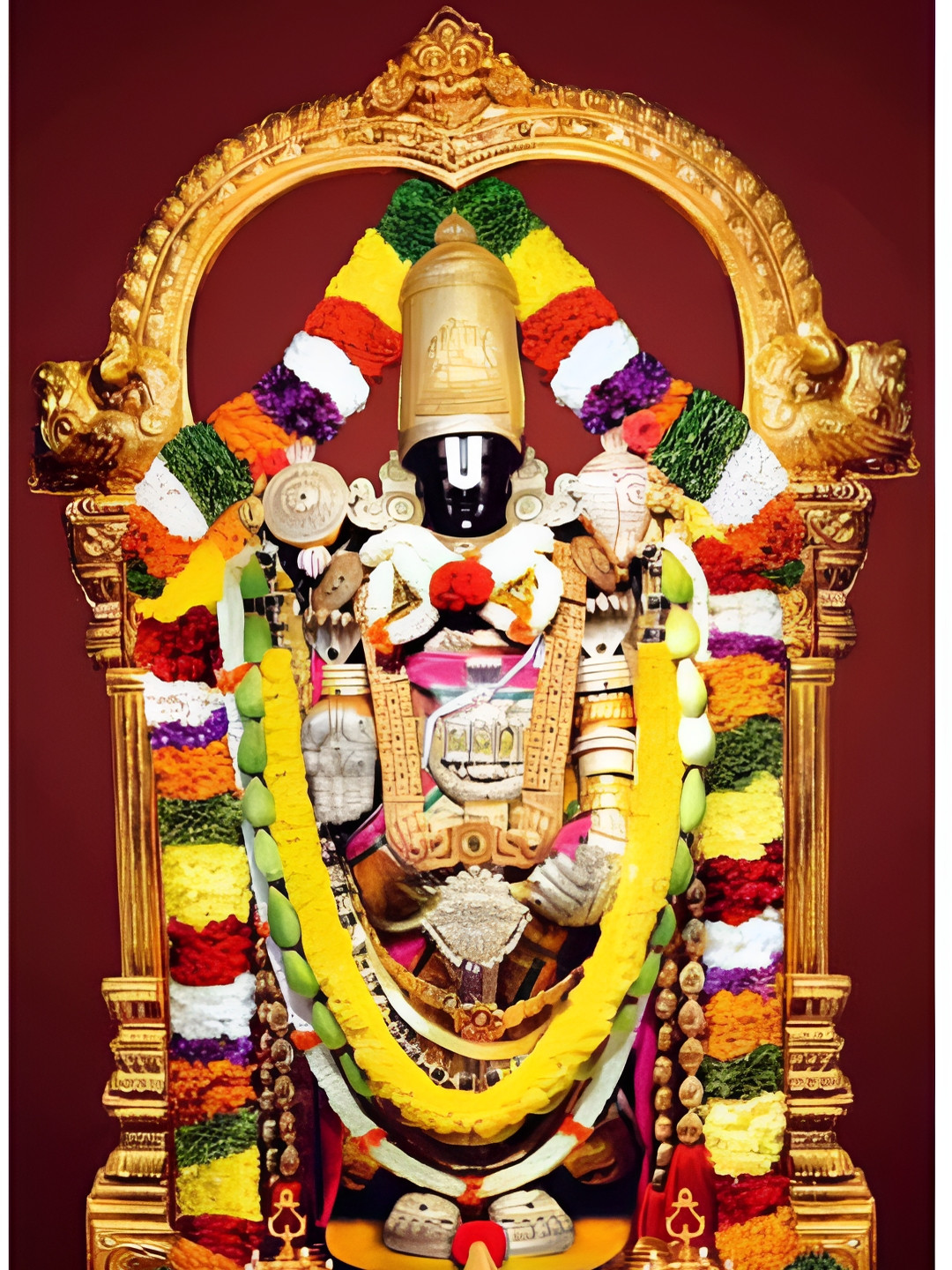 PnF Maroon & Yellow Paper Religious Wall Photographs