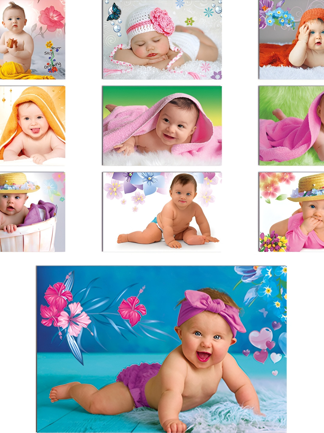 PnF Paper 10 Pcs Wall Rectangle Photographs Wall Art