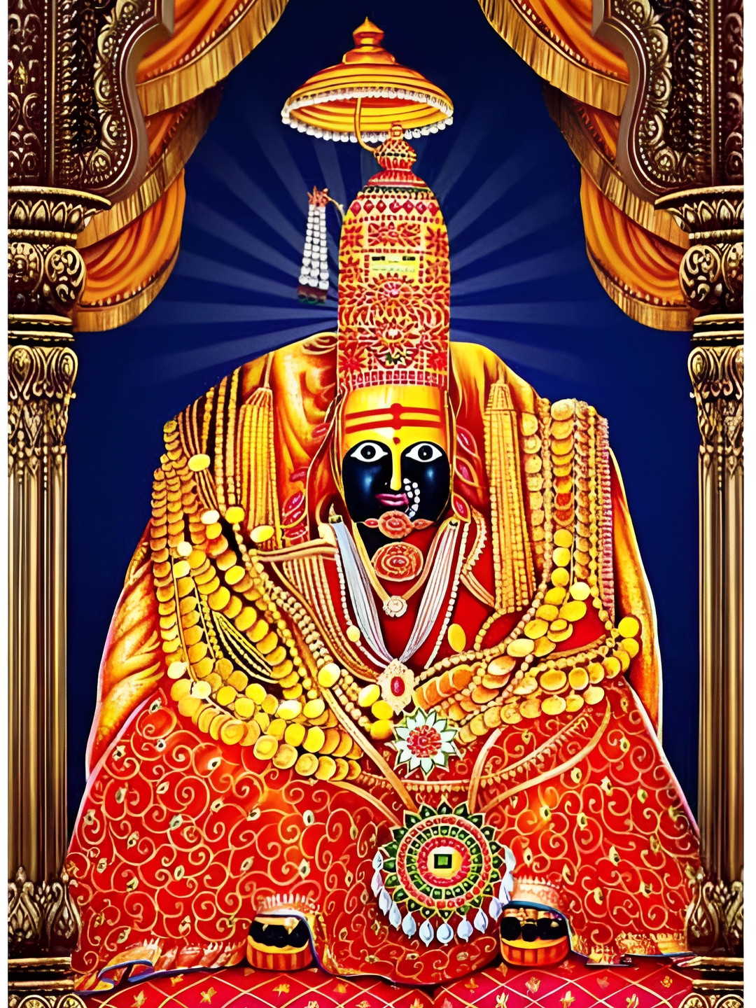 PnF Tulja Bhavani Paper Wall Rectangle Photographs Wall Art - 18 x 12 In