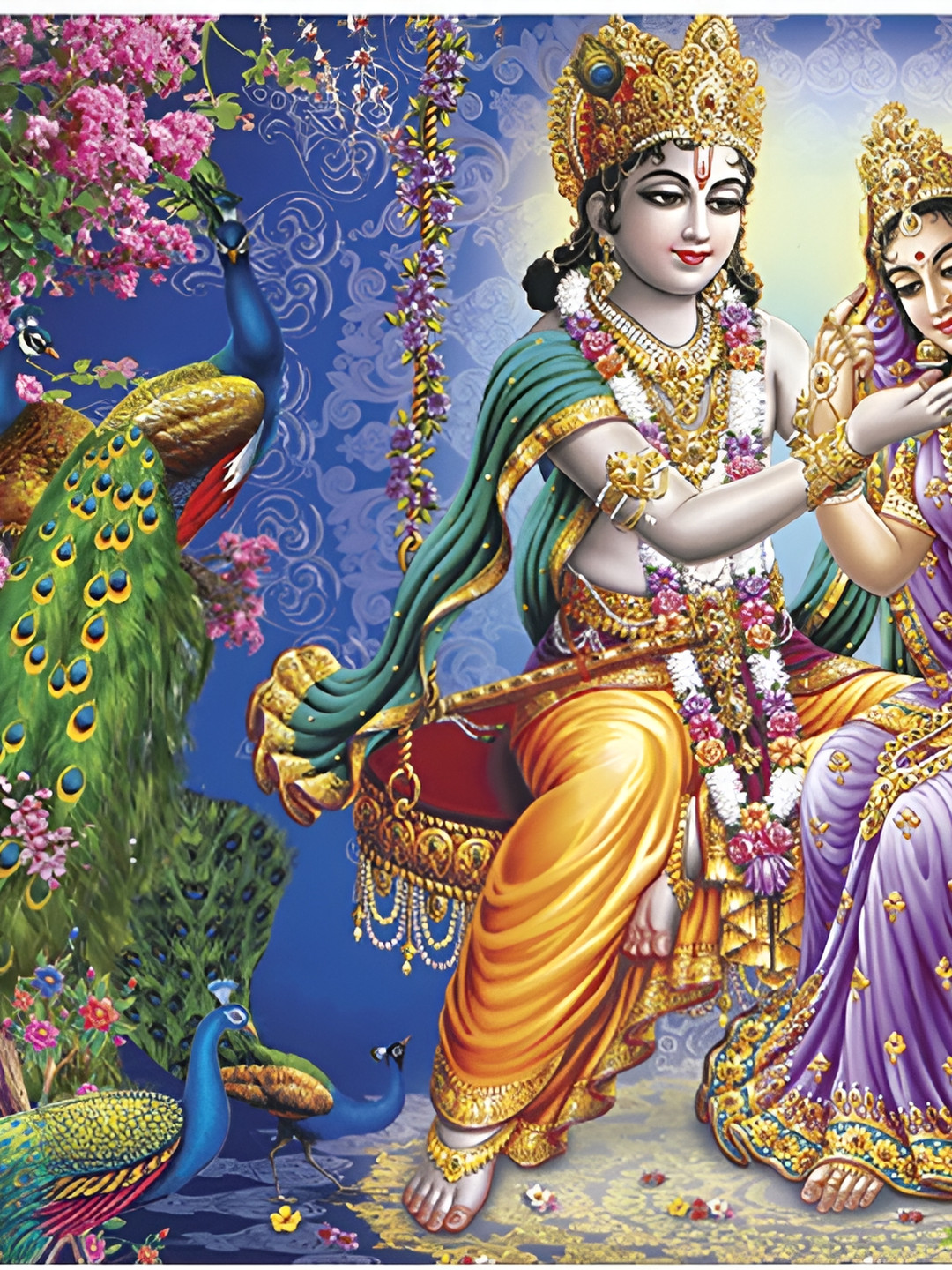 PnF Radha Kishan ji Paper Wall Rectangle Photographs Wall Art -12 x 18 In