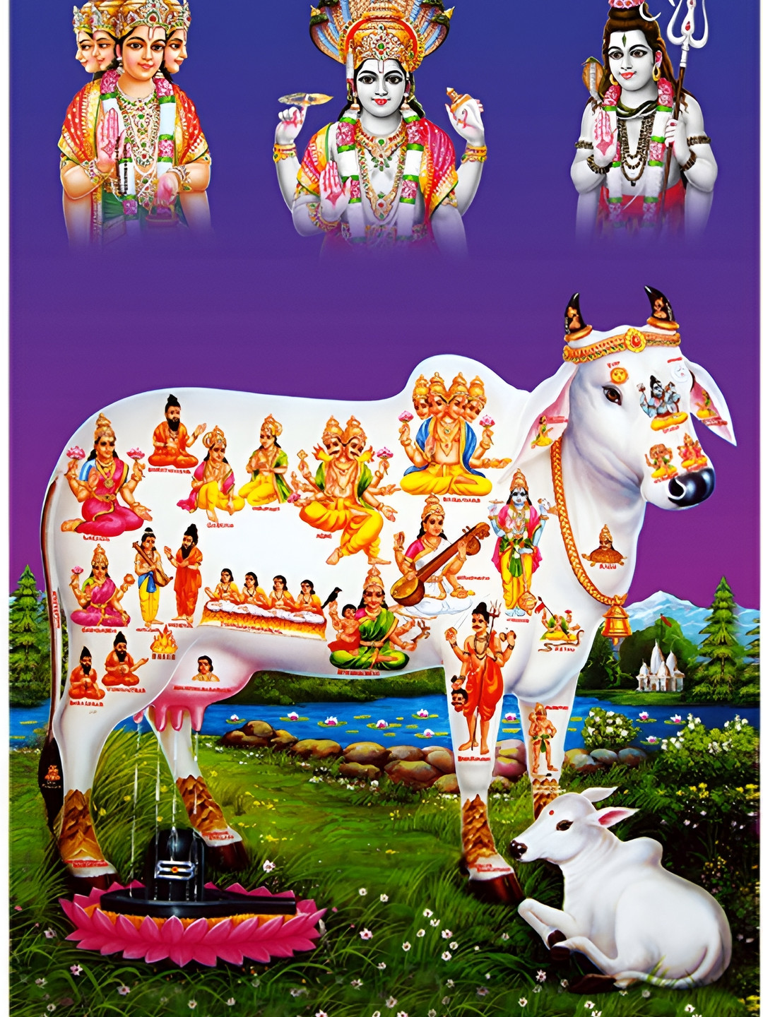 PnF Kamdhenu Paper Wall Rectangle Photographs Wall Art - 18 x 12In