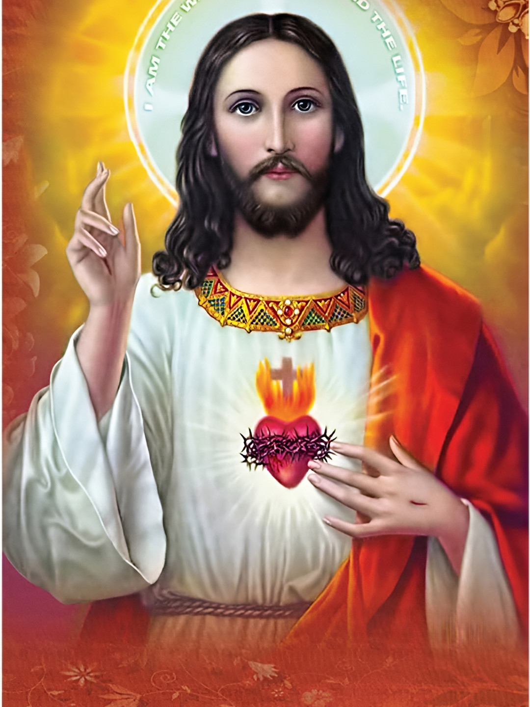 PnF Jesus Christ White Paper Wall Living Room Rectangle Photographs Wall Art -12 x 18In
