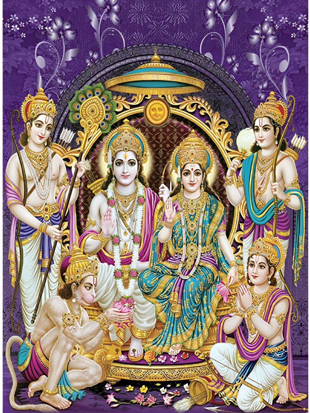 PnF Ram Darbar Paper Wall Rectangle Photographs Wall Art - 18 x 12 In