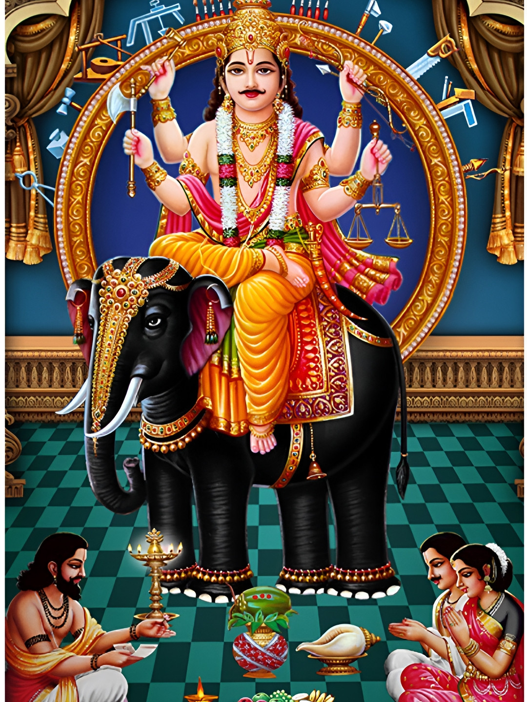 PnF Gold toned & black Religious Wall Stickers