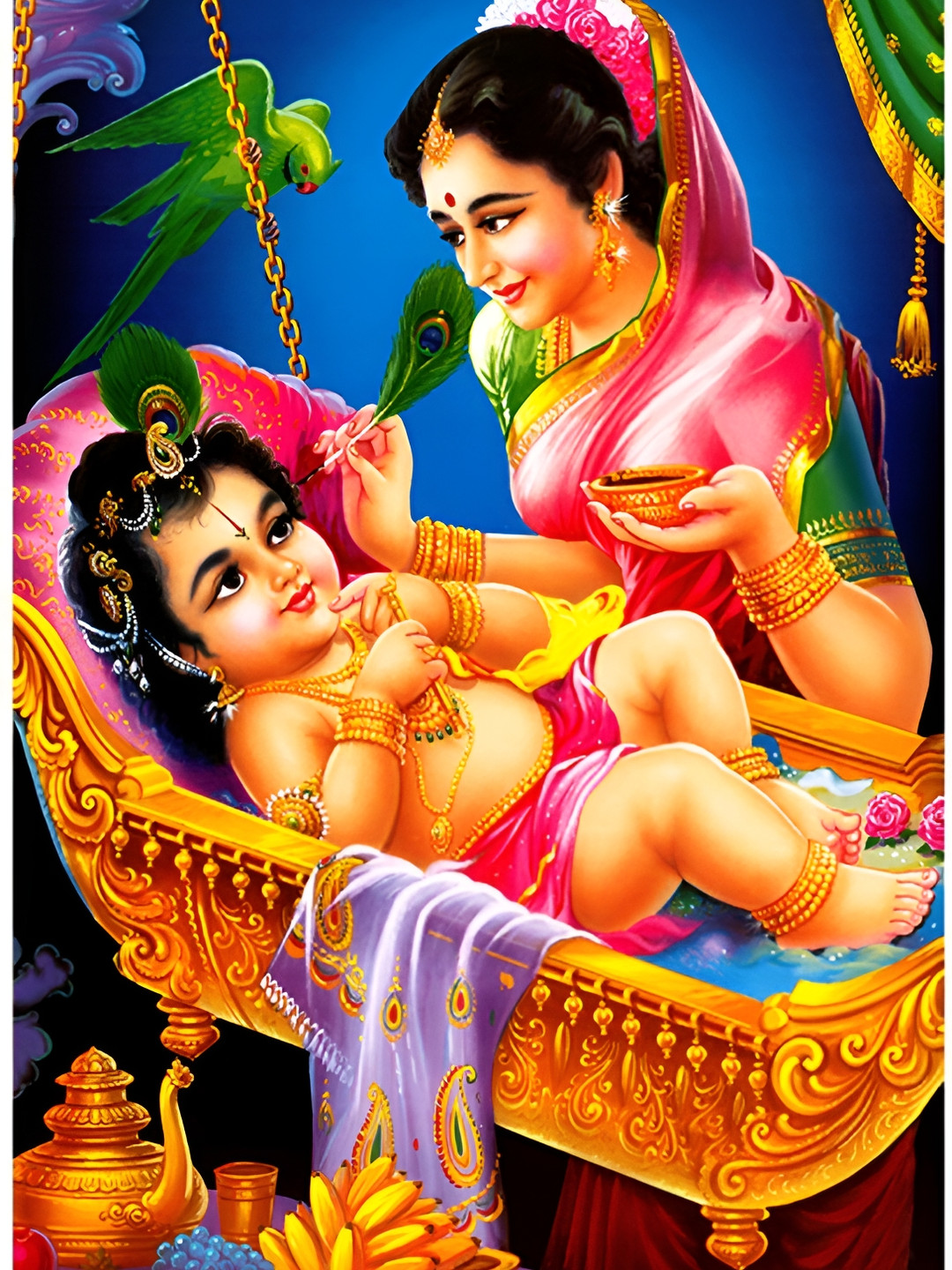 PnF Bal Roop Kishan Ji Paper Wall Rectangle Photographs Wall Art - 18 x 12 In