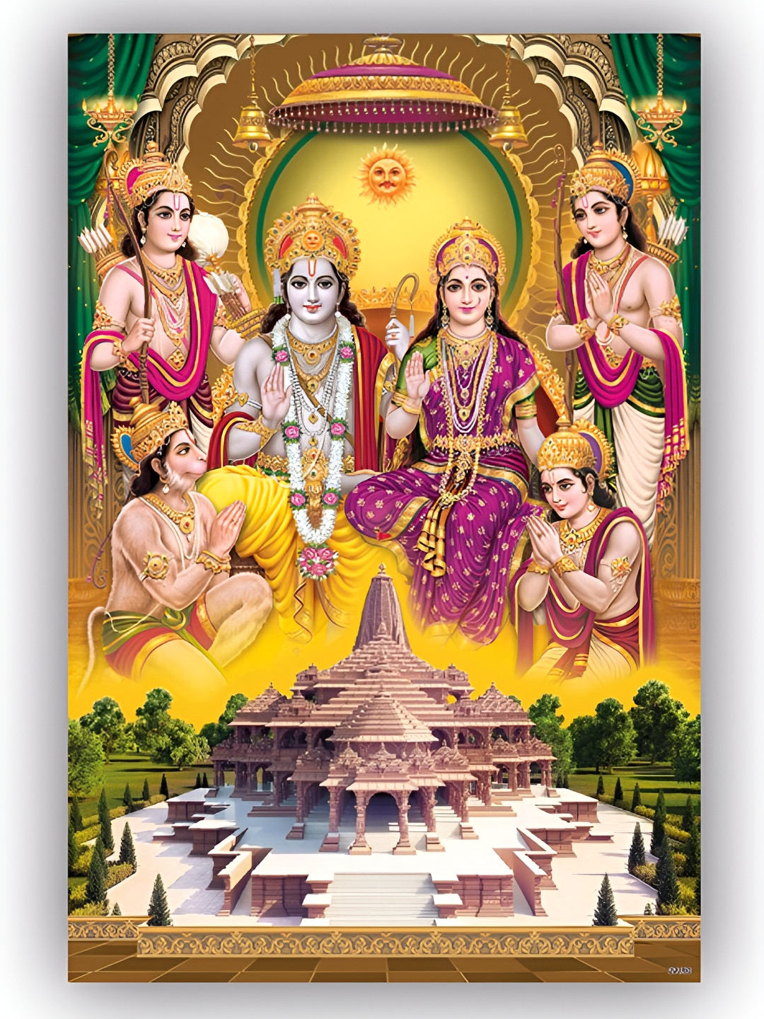 PnF Gold toned & Beige Religious Wall Stickers