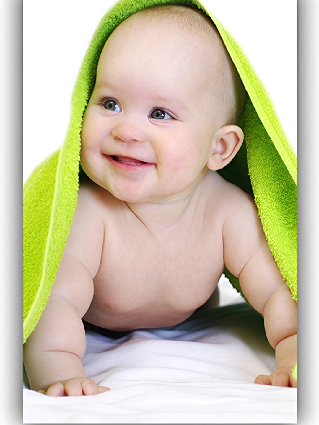 PnF Green & Beige Cute Baby Wall Stickers