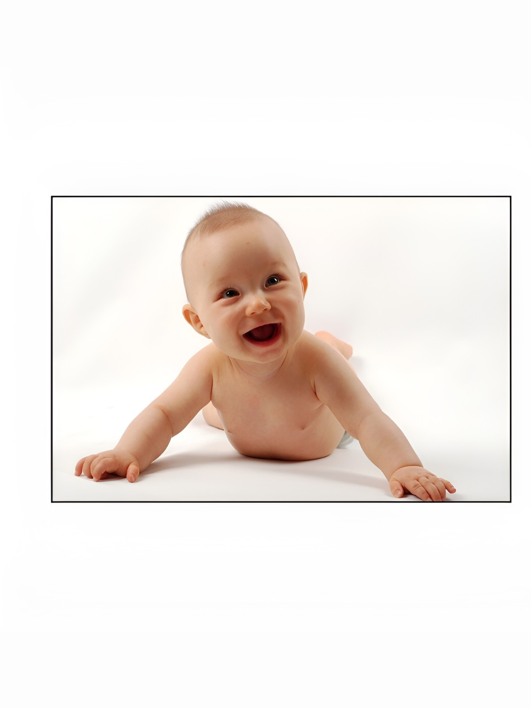 PnF Beige Cute Baby Posters Wall Stickers