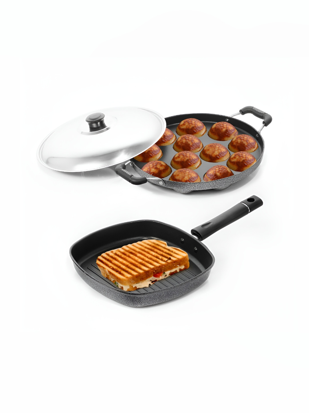 Sumeet Silver-Toned 2 Pieces Dishwasher Safe Cookware Set
