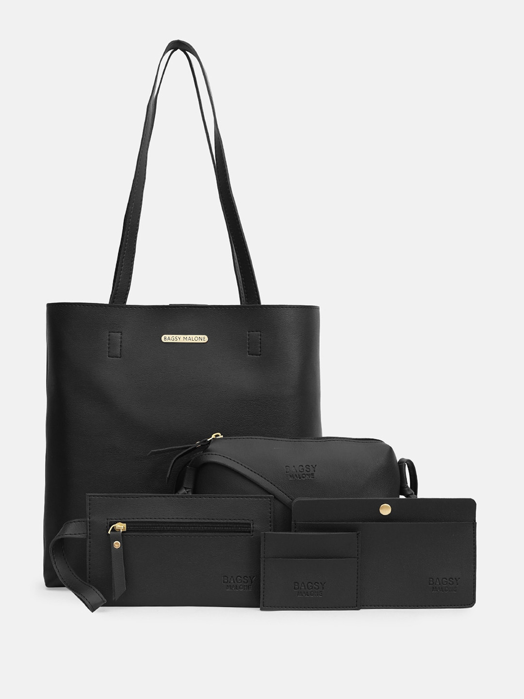 Bagsy Malone Pack Of 5 Structured Vegan Leather Tote Bag