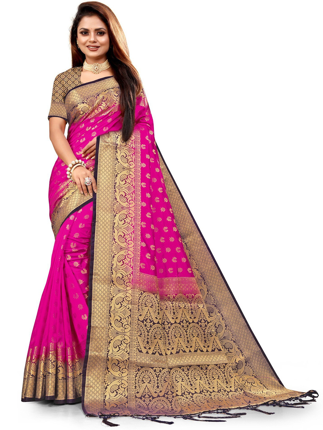 ANISSA SAREE Ethnic Motifs Woven Design Zari Paithani Saree