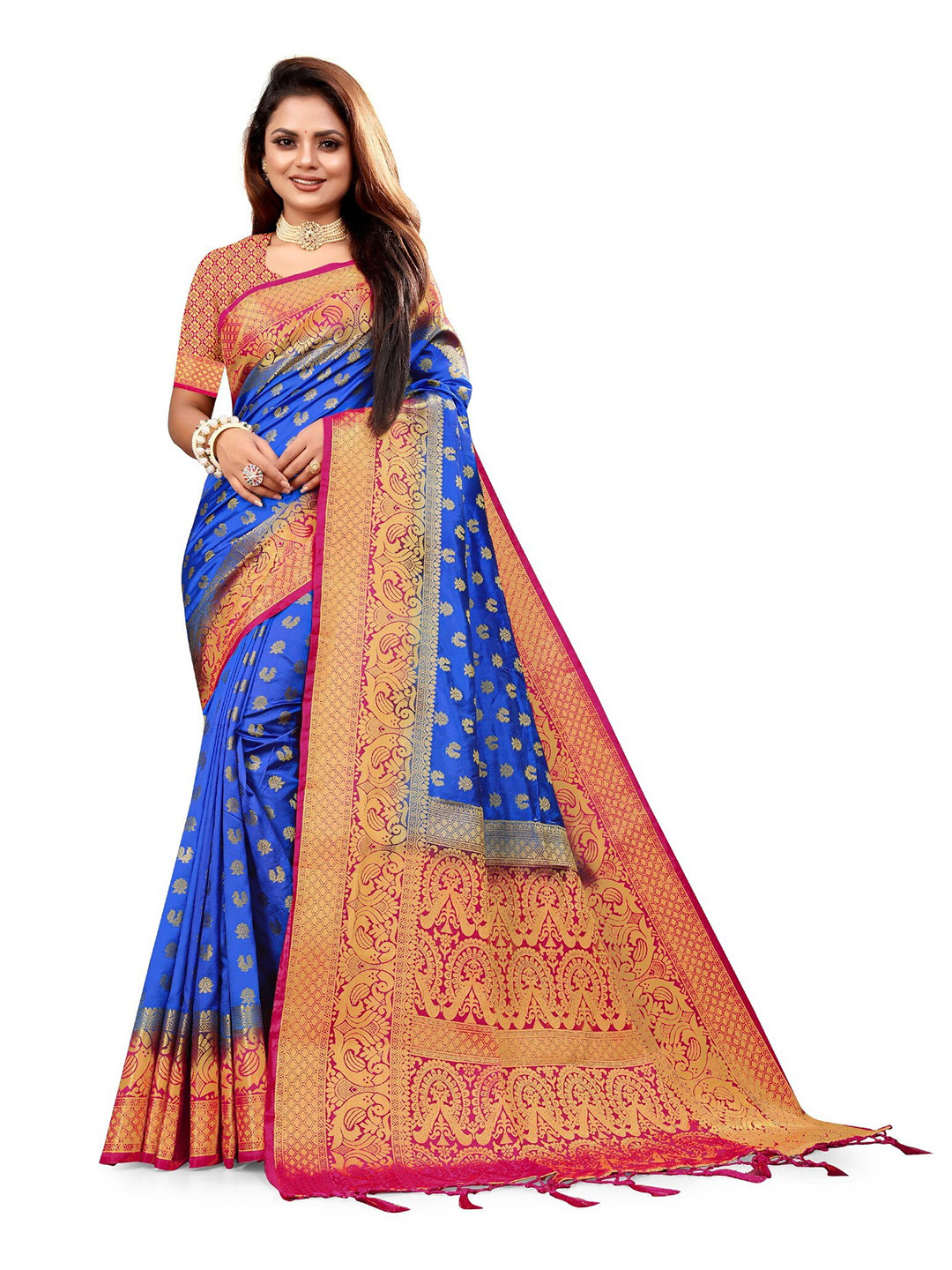 ANISSA SAREE Ethnic Motifs Woven Design Zari Paithani Saree