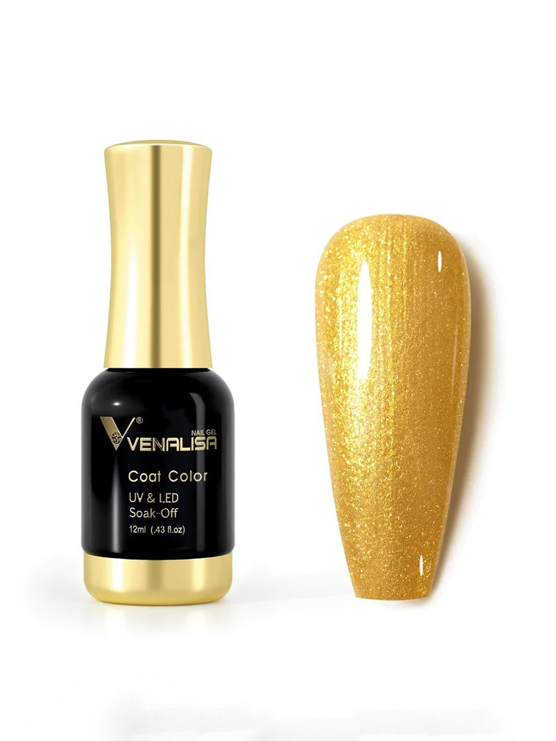VENALISA Coat Color UV & LED Soak-Off Gel Nail Polish 12 ml - Luxury Gold 1089