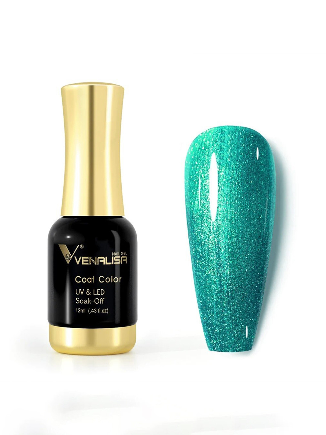 VENALISA Coat Color UV & LED Soak-Off Gel Nail Polish 12 ml - Pearly Green 1088