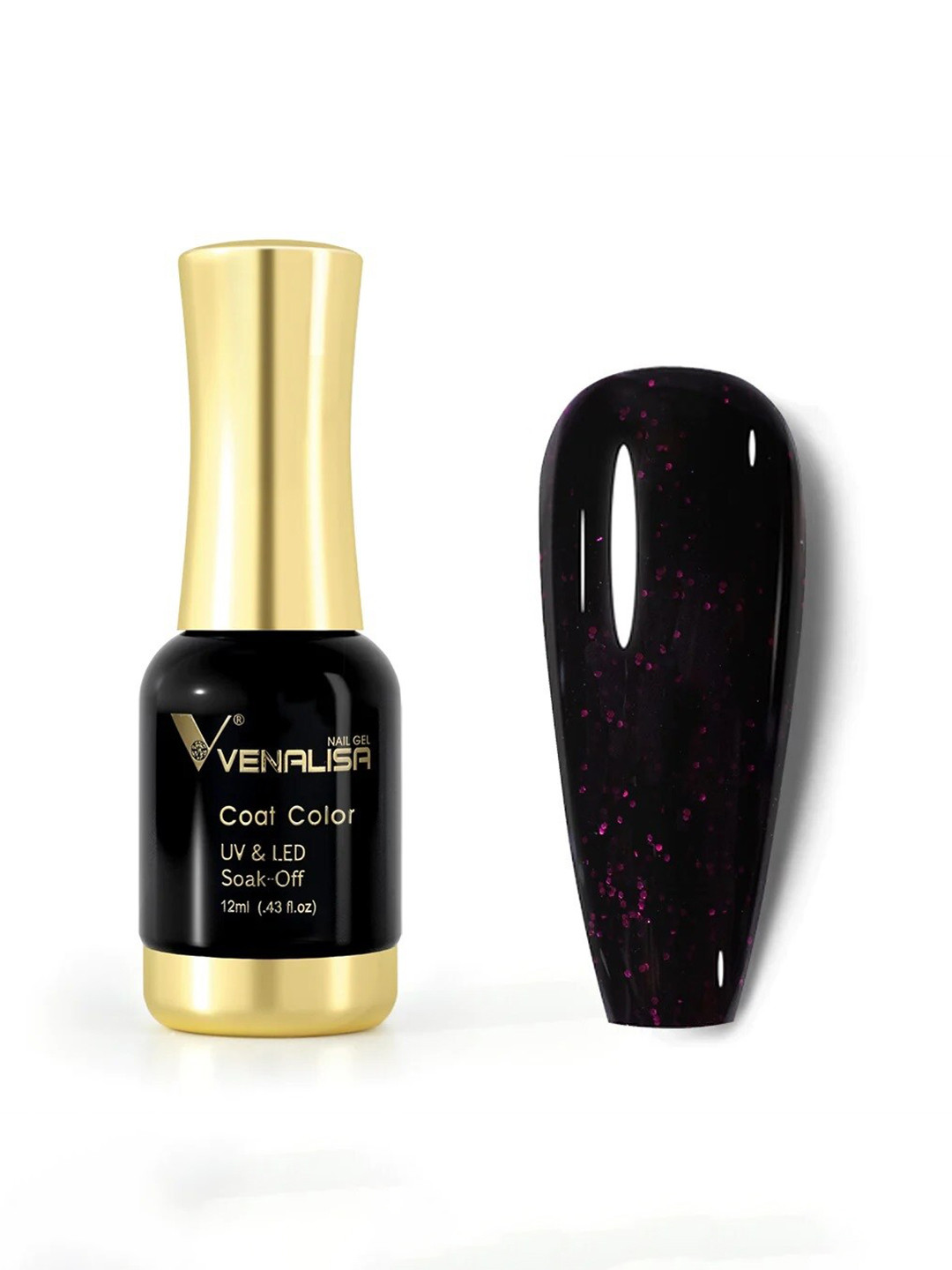 VENALISA Coat Color UV & LED Soak-Off Gel Nail Polish 12 ml - Pearly Deep Red 1085