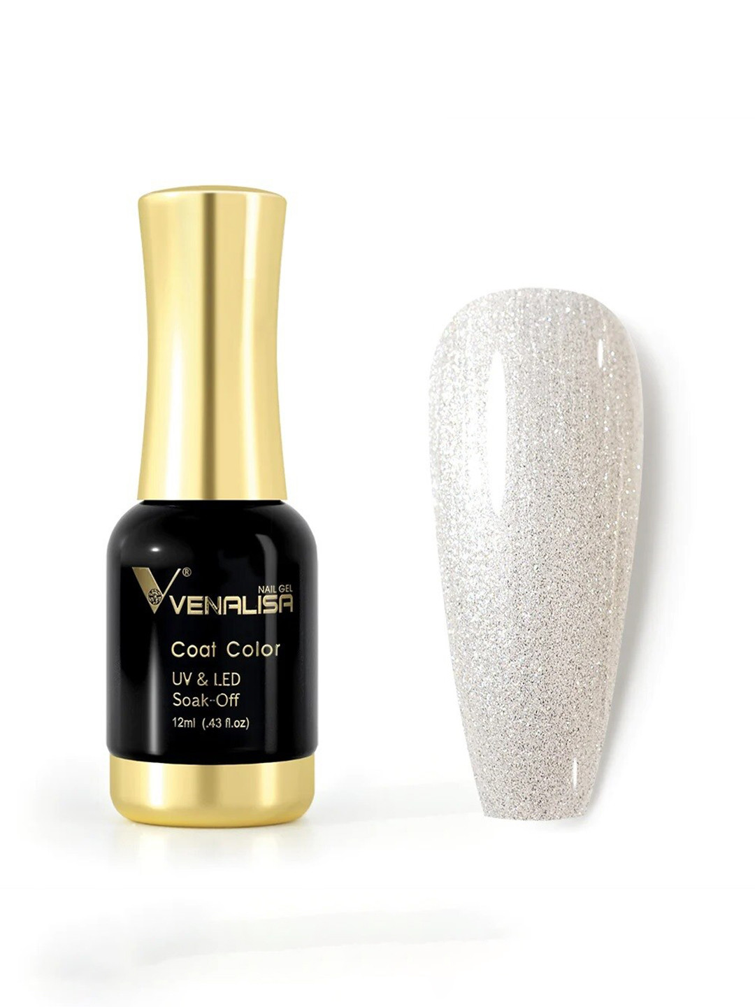 VENALISA Coat Color UV & LED Soak-Off Gel Nail Polish 12 ml - Pearl White 1095
