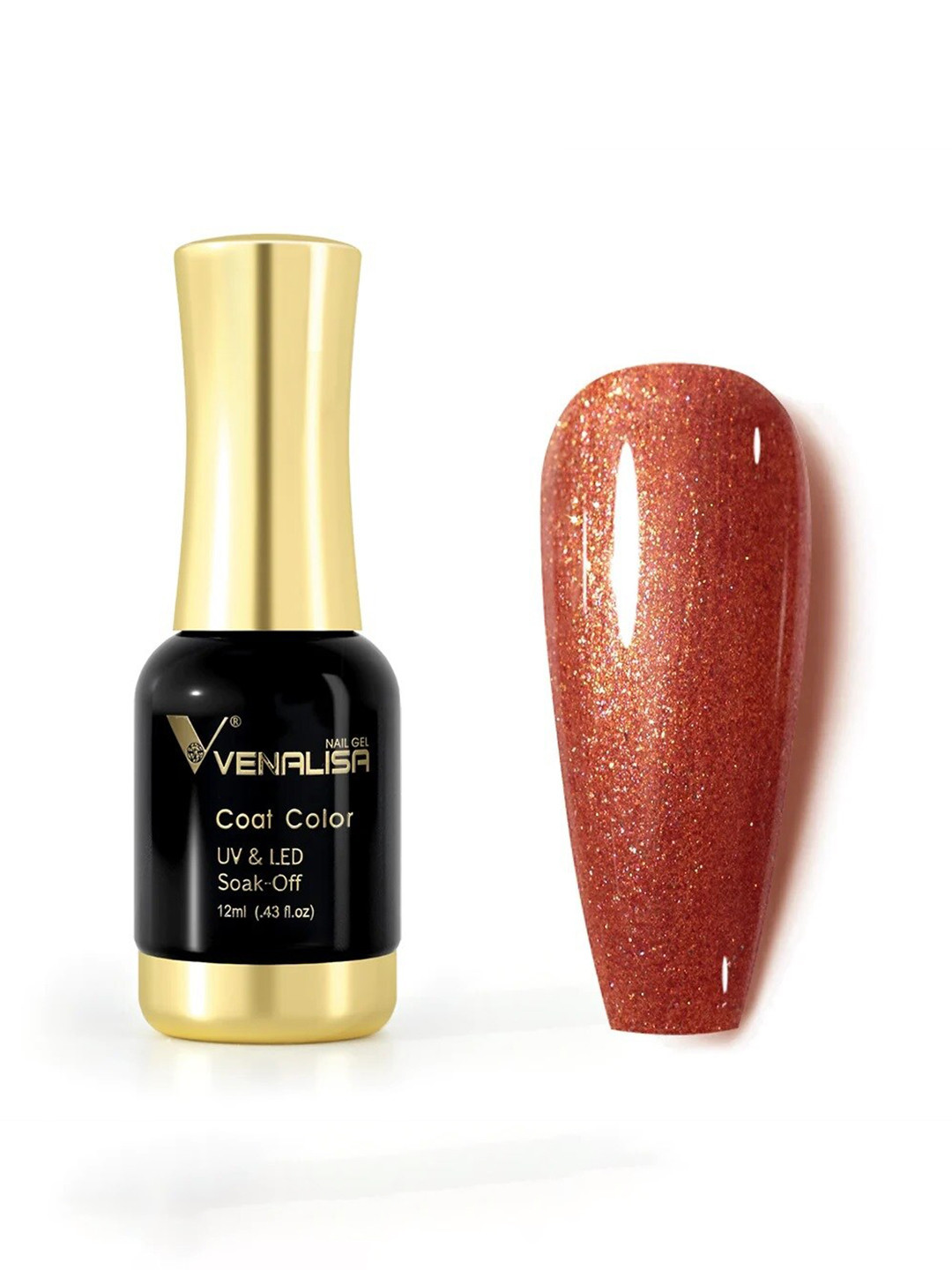 VENALISA Coat Color UV & LED Soak-Off Gel Nail Polish 12 ml - Pearly Copper 1092