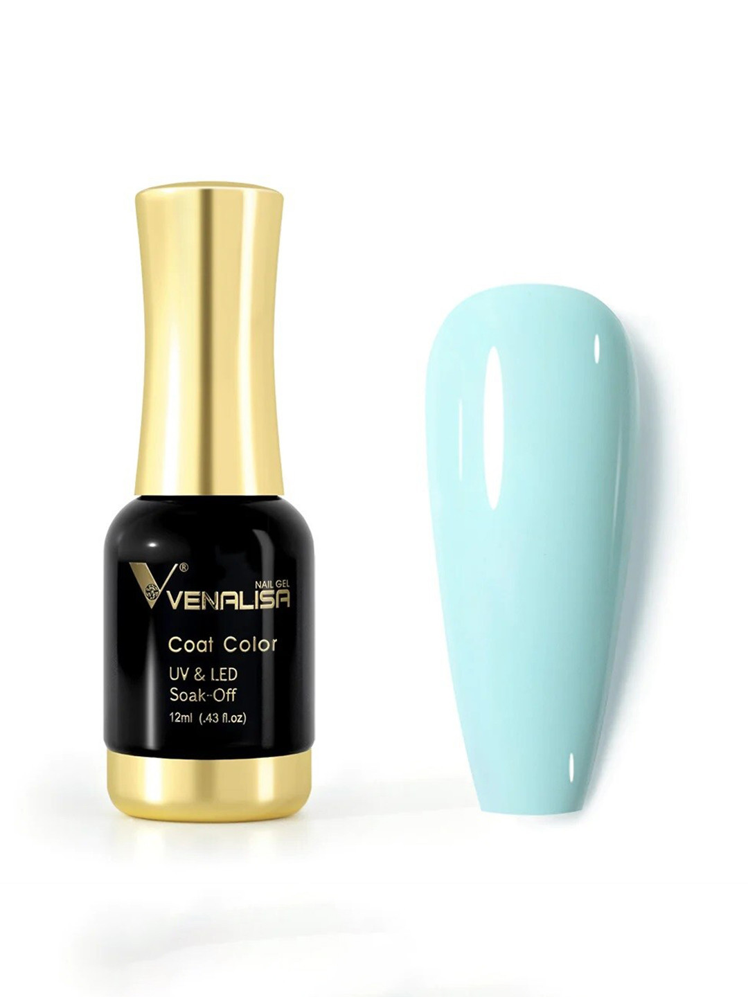 VENALISA Coat Color UV & LED Soak Off Gel Nail Polish 12ml - Candy Blue 1059